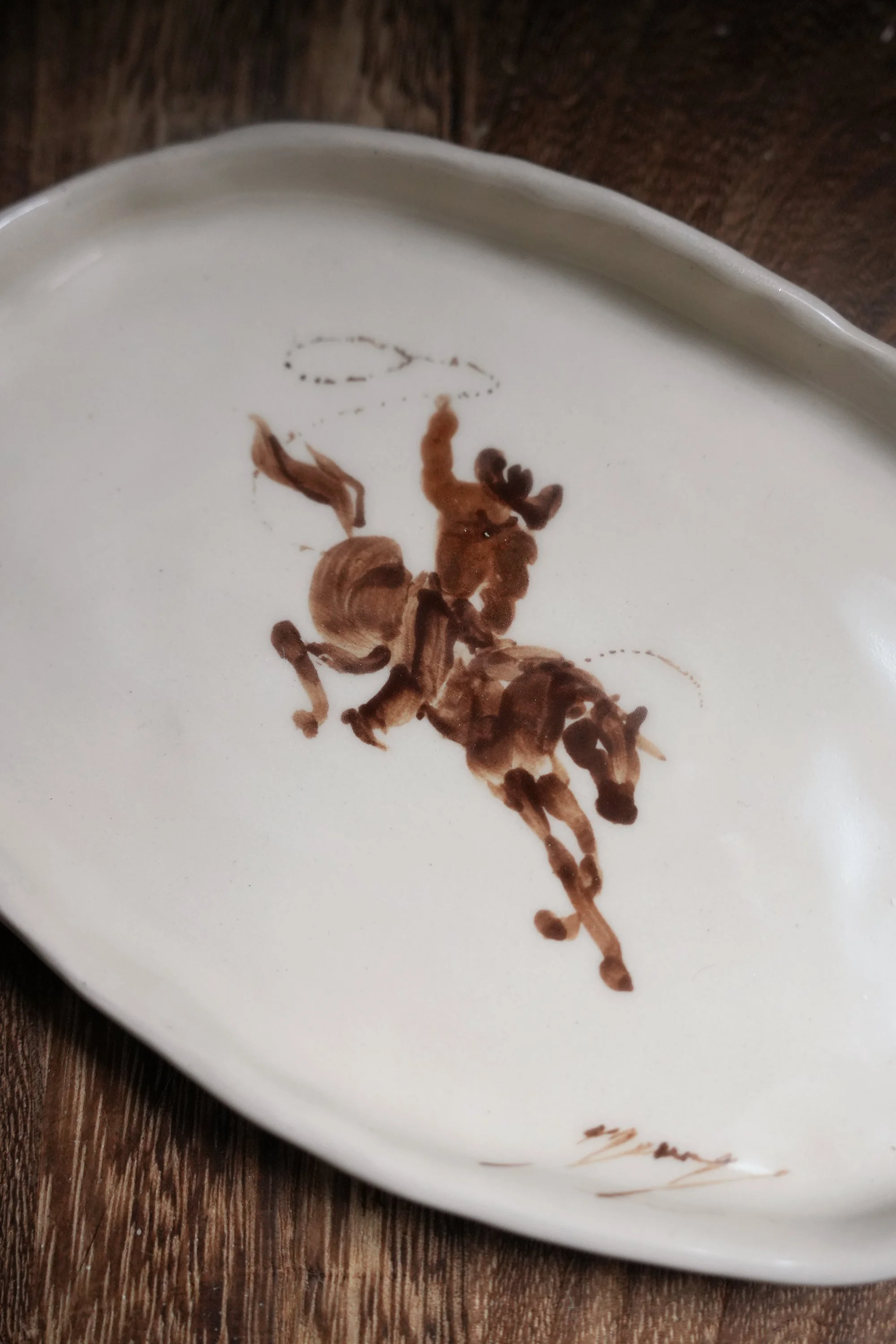 Cattleman Ceramic Dish cowboy crockery.jpg