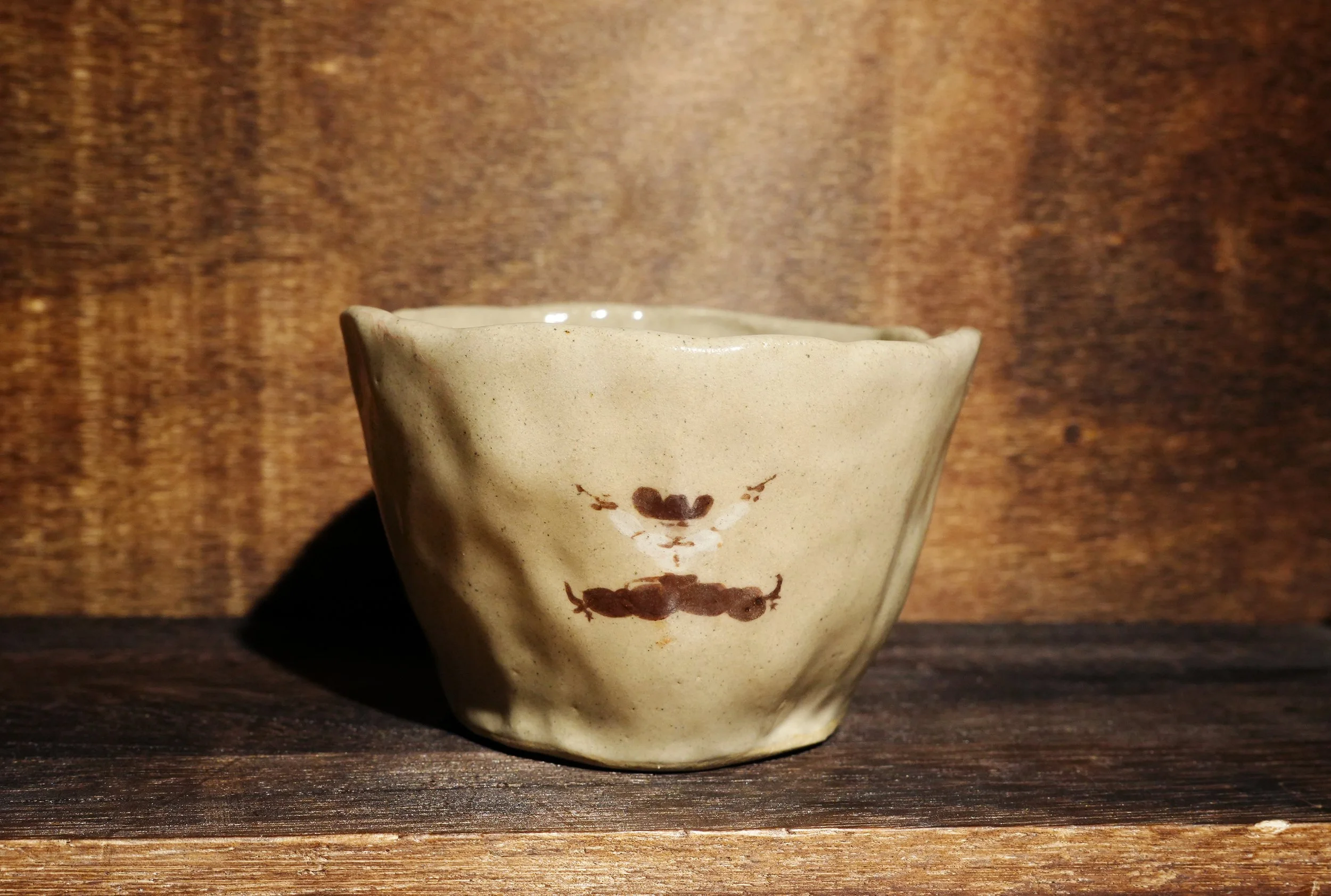 Handmade handpainted cowboy ceramic teacup by curiouscommon.JPG