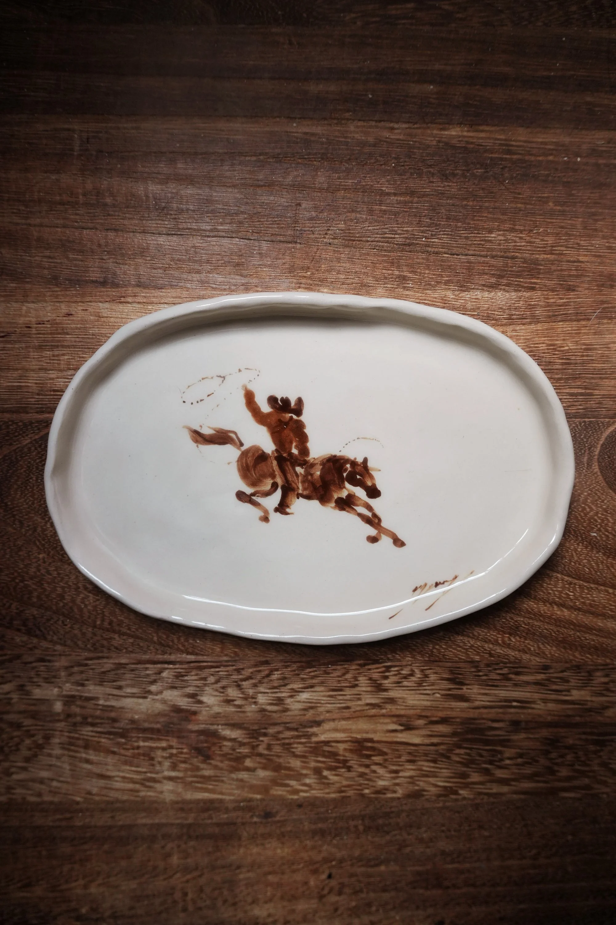 Cattleman Dish by Robyn Yeang cowboy crockery.jpg