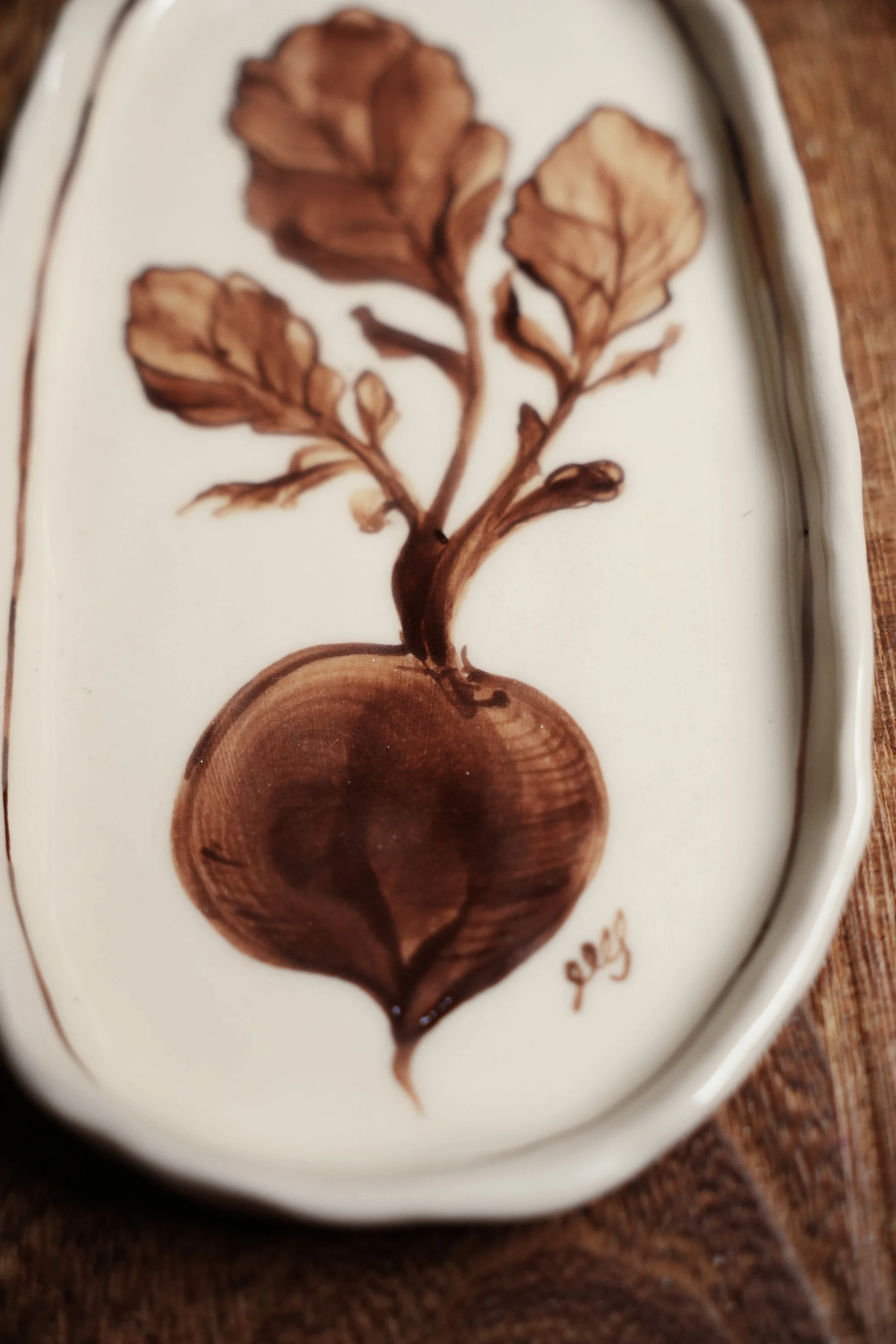 Handmade Radish Ceramic Dish.jpg
