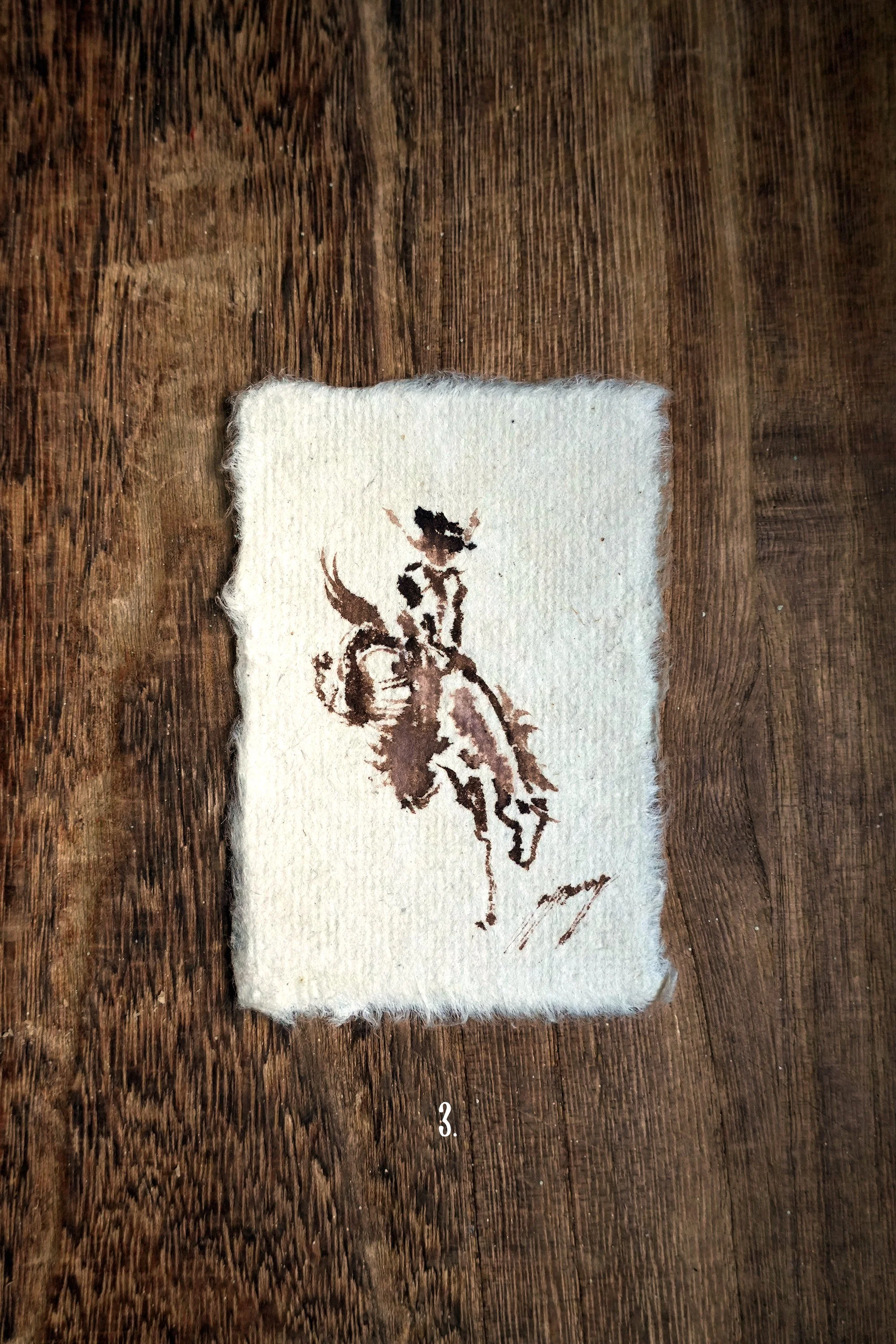 Bucking Cowgirl Art Painting by Robyn Yeang.jpg
