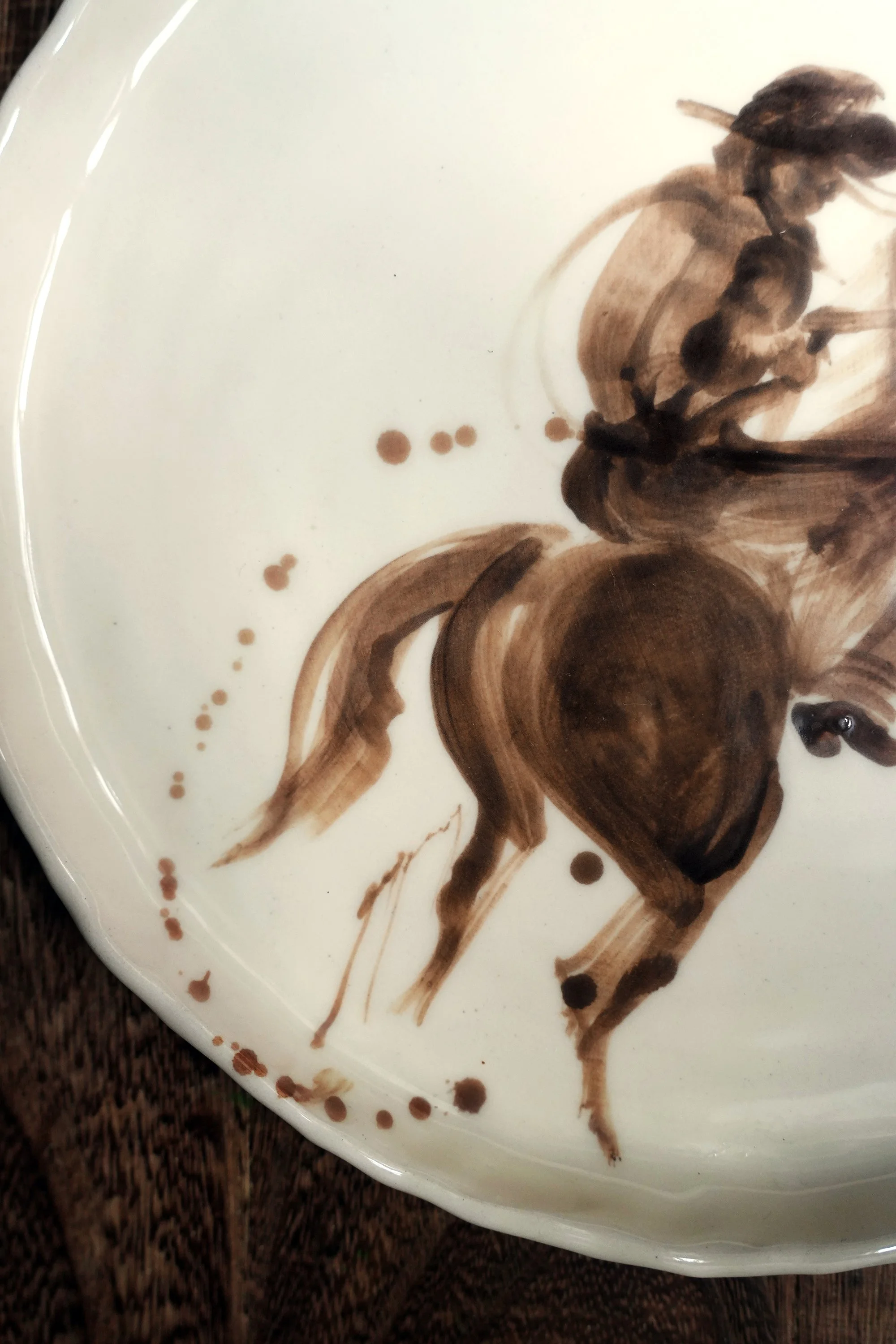 Cowboy on Buckin Plate signed by Robyn Yeang.jpg