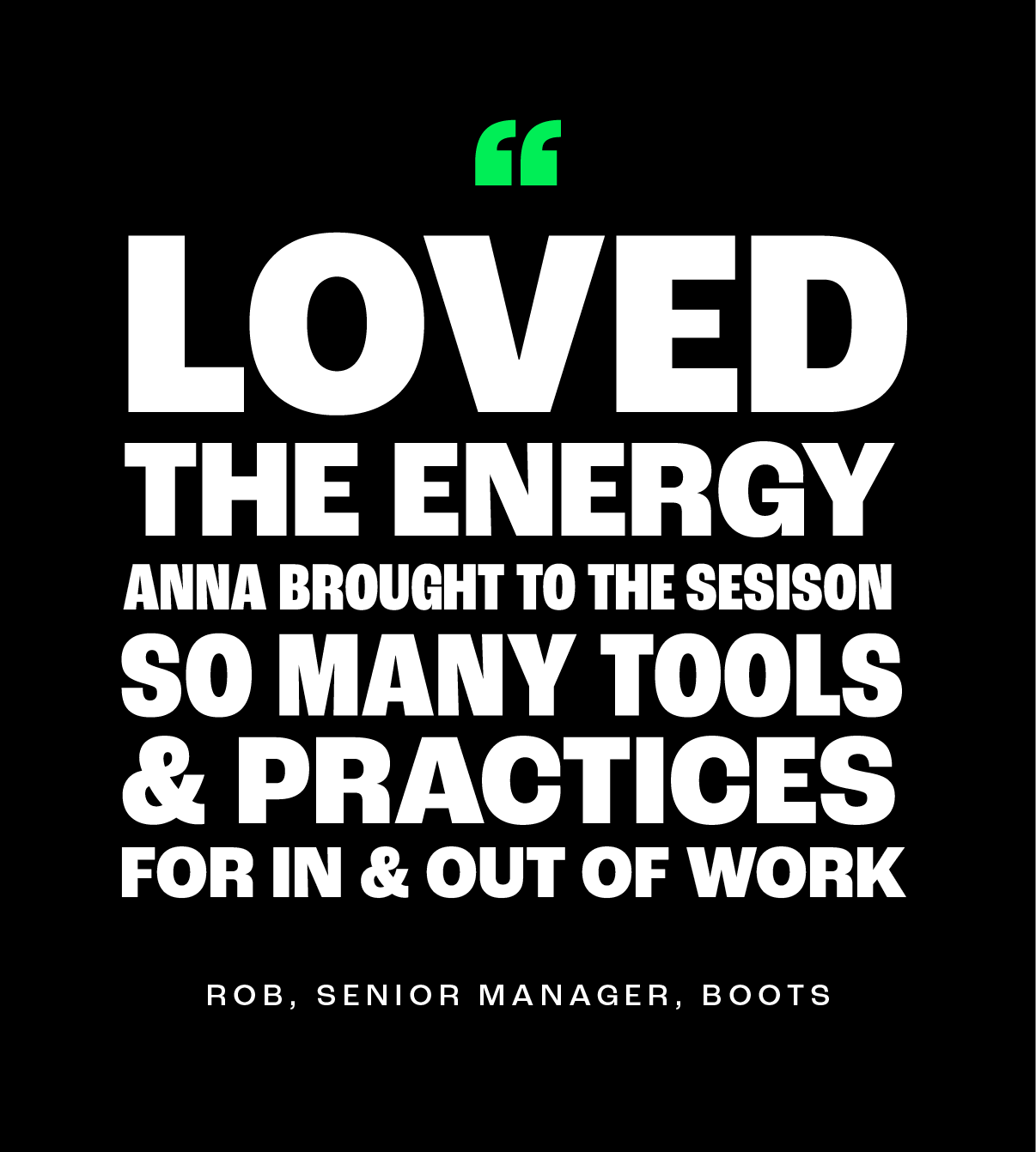 High Performance Coaching Training Testimonial Loved