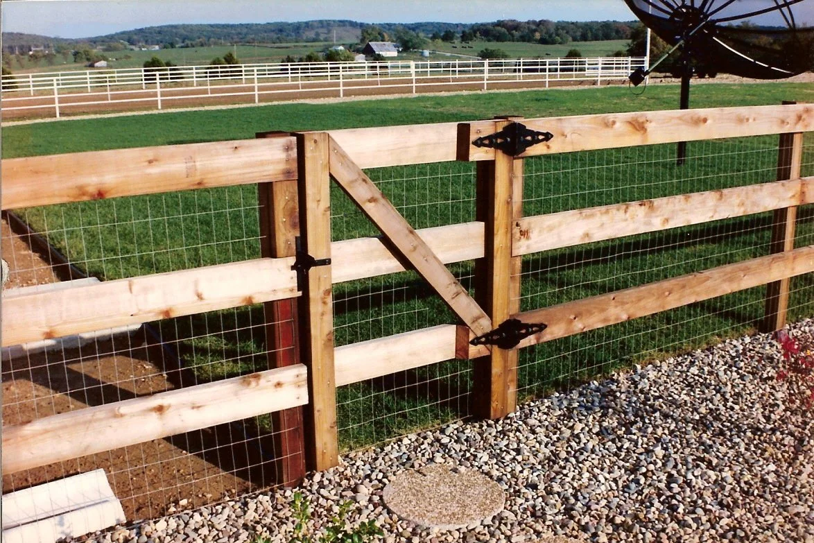3 rail board fence gate - goat wire.jpg