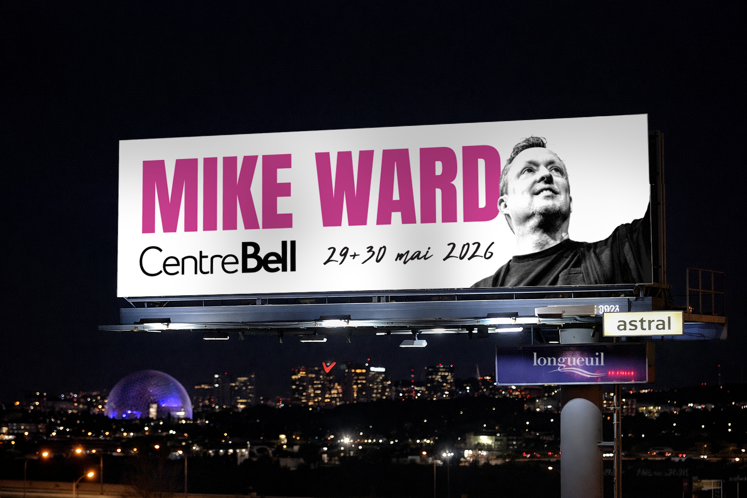 Affichage publicitaire Mike Ward Modeste