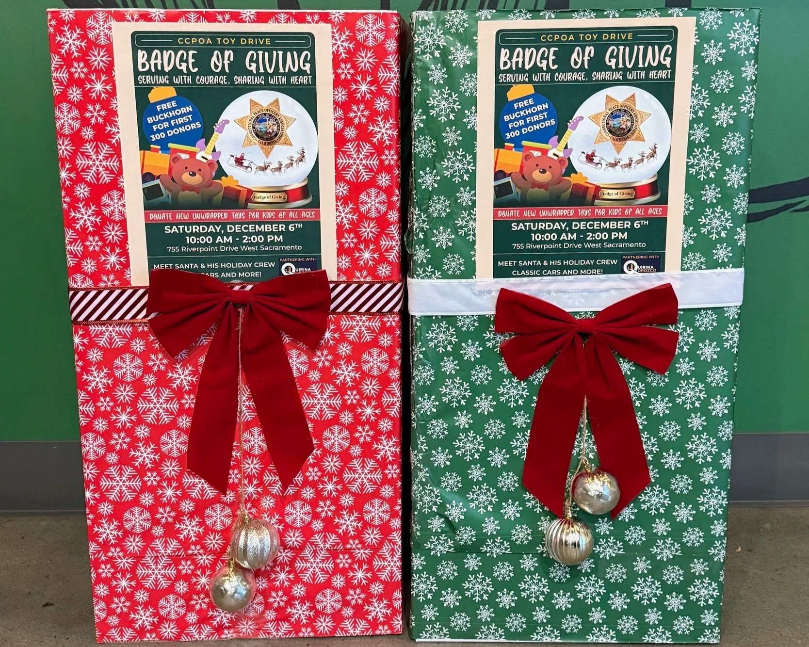 Toy Drive collection bins