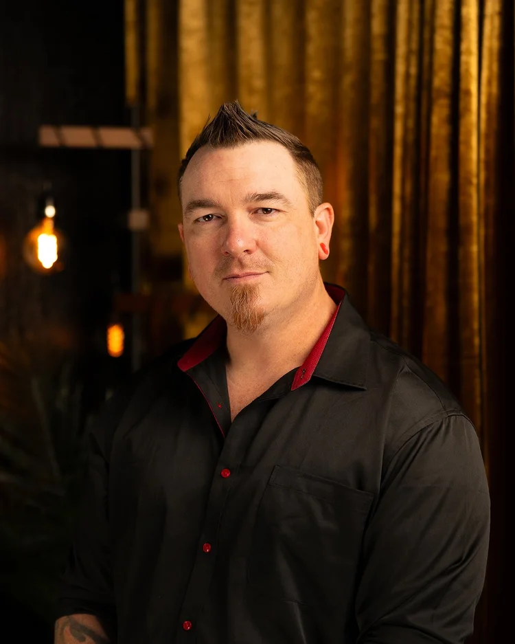Matt Allsman photographed in the Eternal Tattoo shop in Columbus, Nebraska