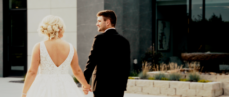 A moment from Kylie and Chase’s wedding film