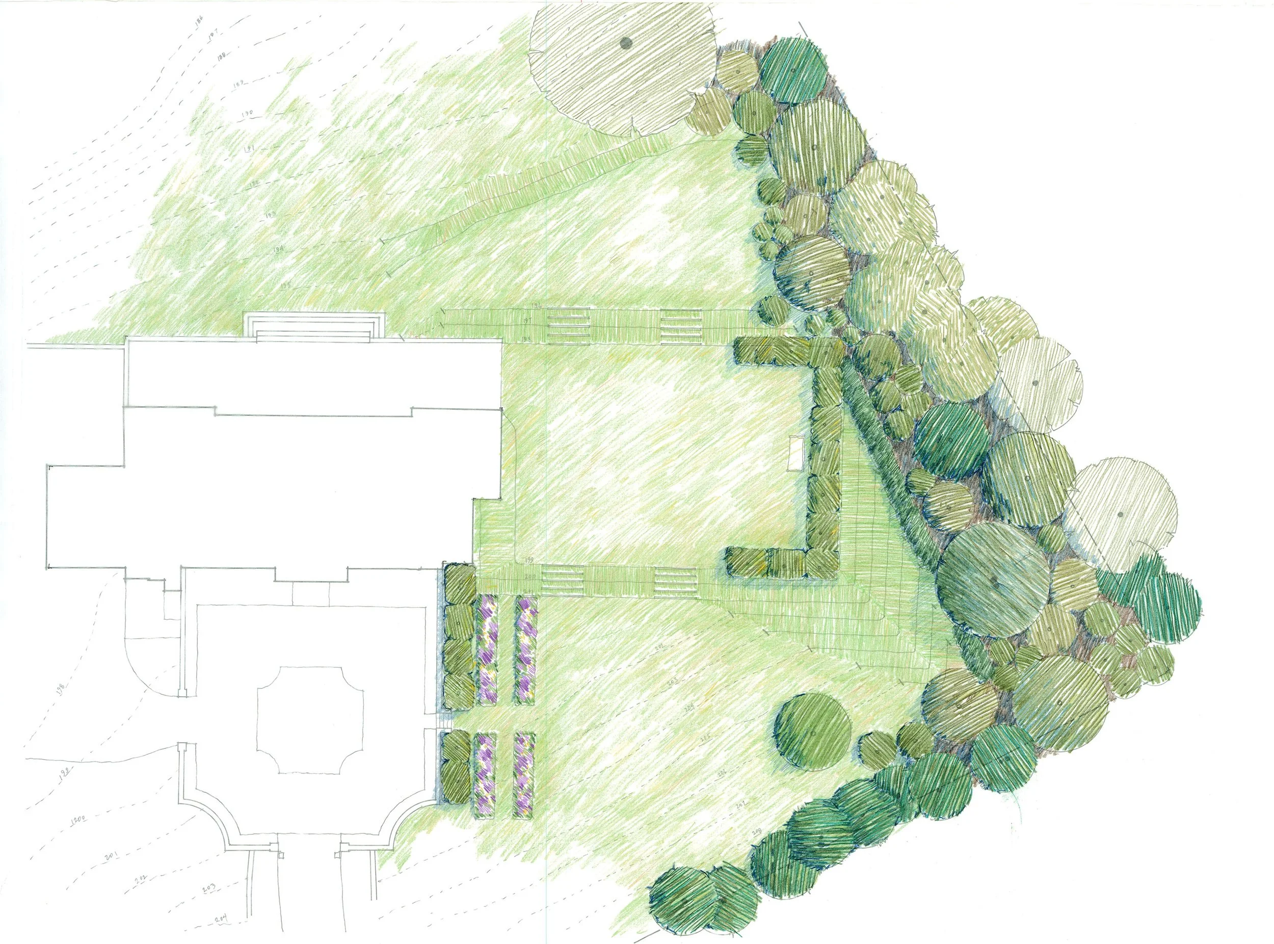 Residential landscape; Greenwich, Connecticut (with Lindsay Burn Landscape Design)
