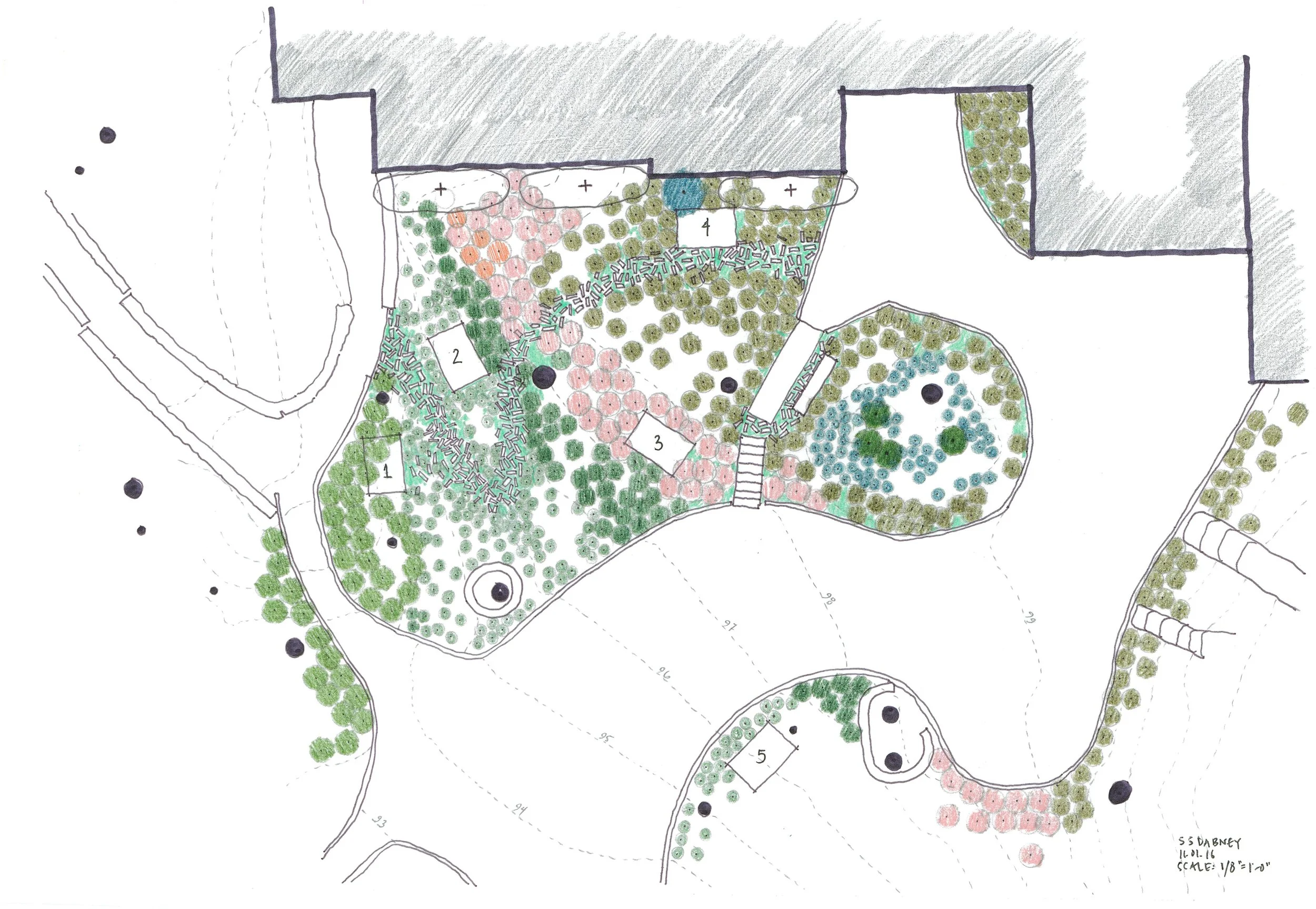 Garden design; Greenwich, Connecticut (with Lindsay Burn Landscape Design)