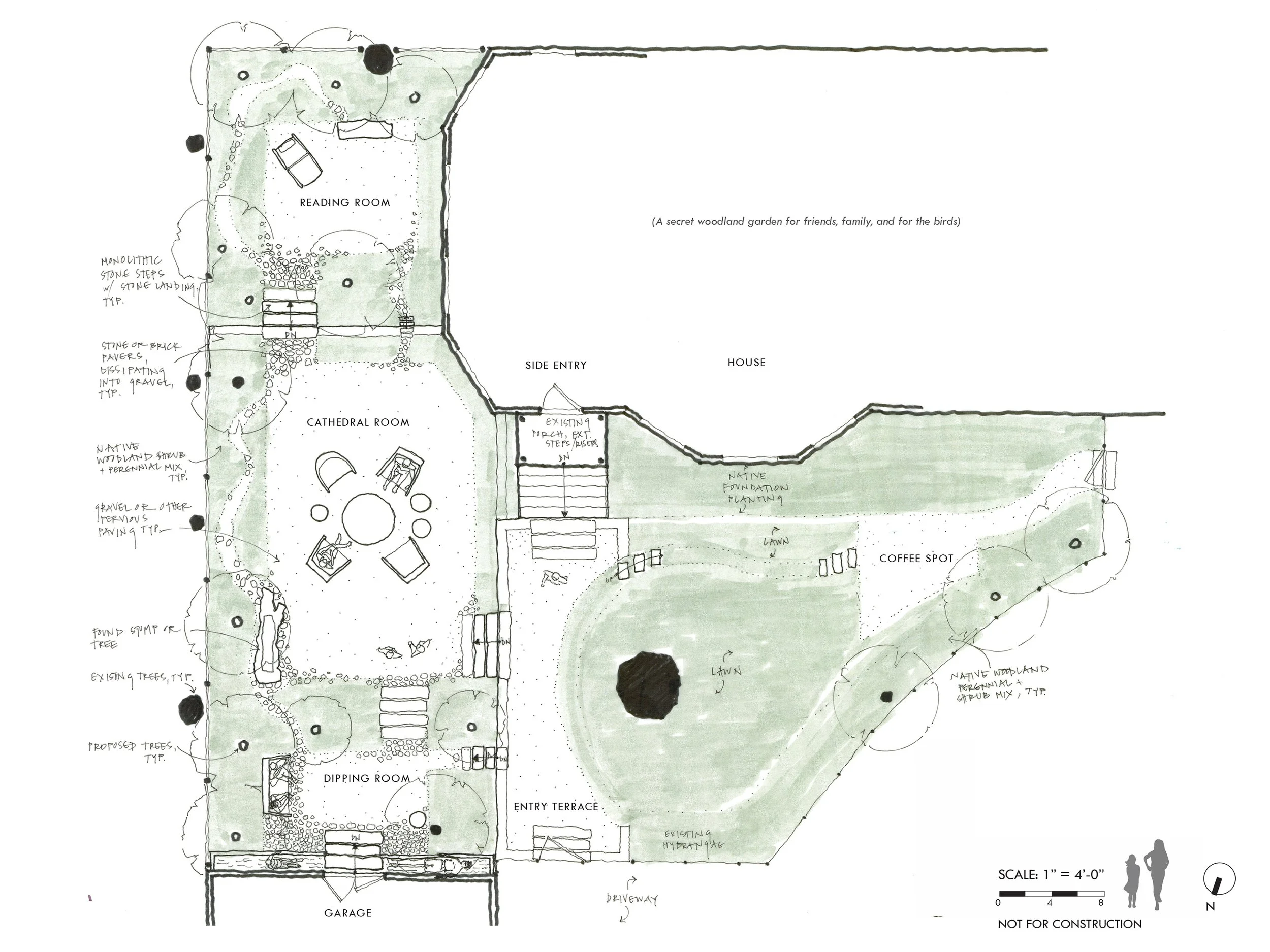 Residential landscape; Charlottesville, Virginia