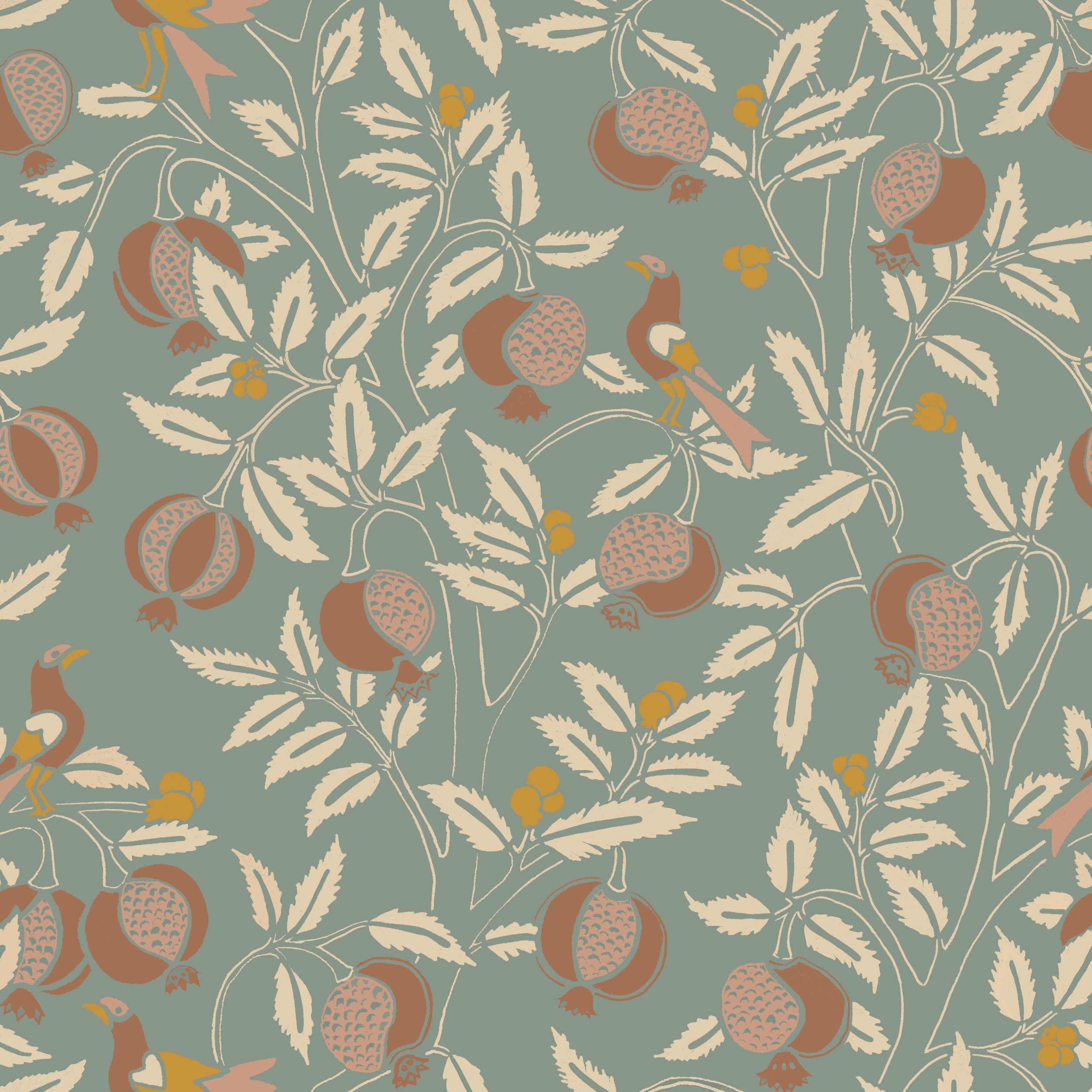 blair lambert_folk art pomegrantes_blue white.jpg