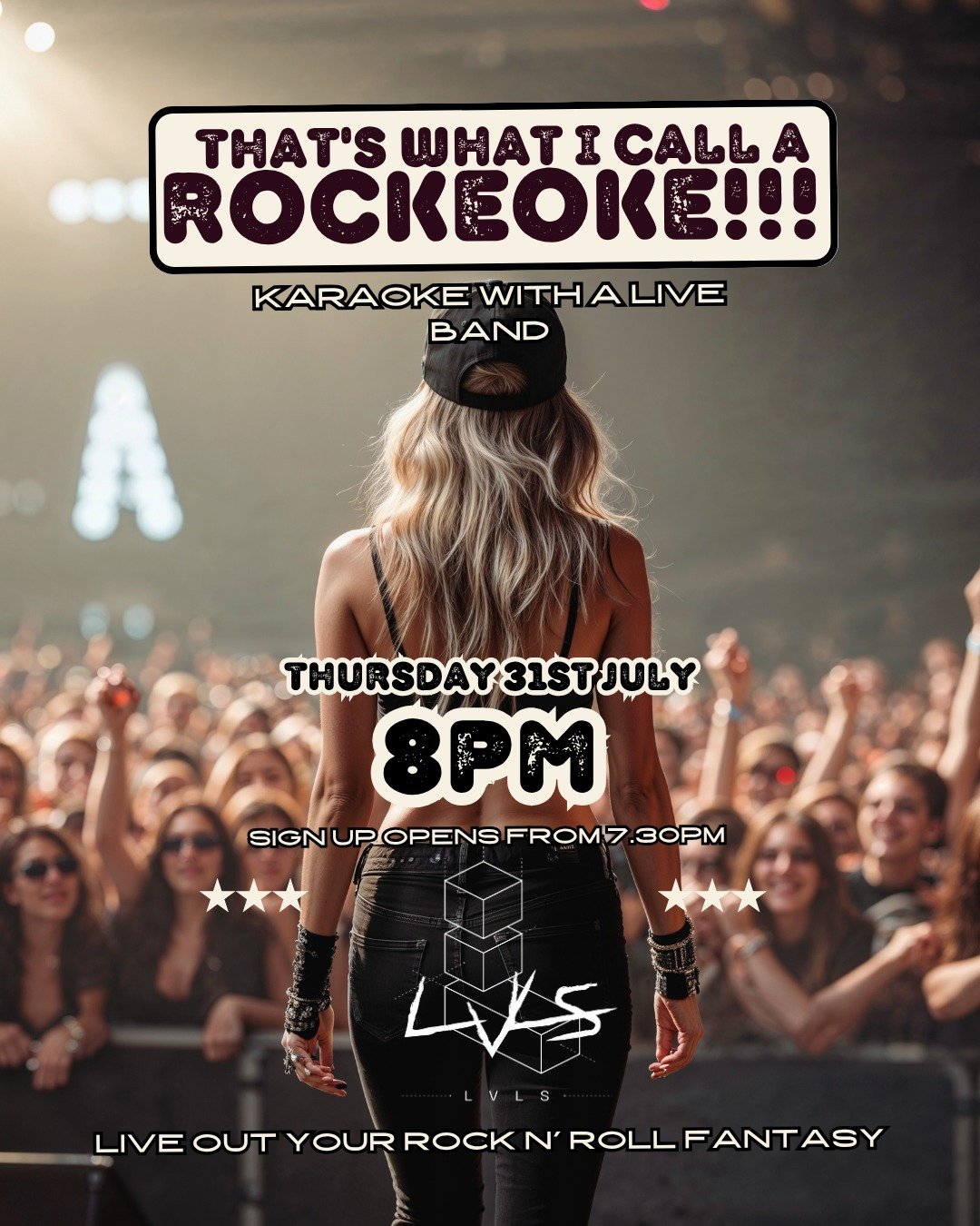 That's What i Call A Rockeoke' is coming to Hackney this Thursday @lvls.london 

📍Thursday 31st July
📍7.30pm Sign-Up/Doors
📍8pm -10.30pm Rockeoke

*Be there early to avoid disappointment.

With over 125 songs to choose from, We've got Hits from th