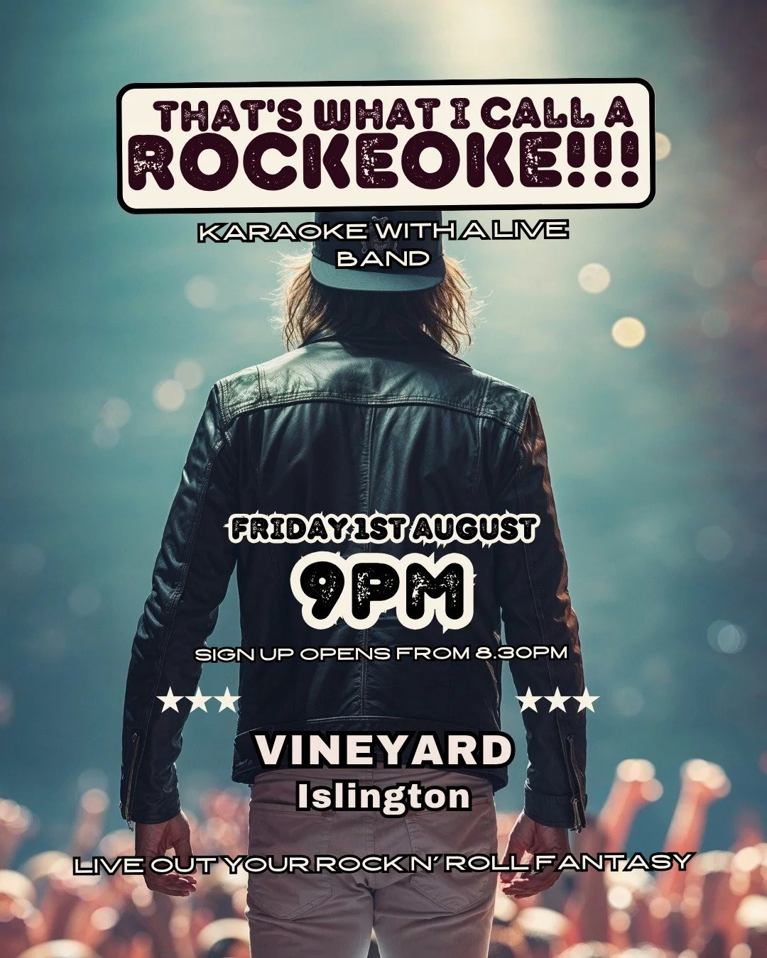 That's What i Call A Rockeoke' is back in Islington Tonight @vineyard_islington 

📍TONIGHT
📍8.30pm Sign-Up Opens
📍9pm -11.30pm Rockeoke

*Be there early to avoid disappointment.

With over 125 songs to choose from, We've got Hits from the 60s -200