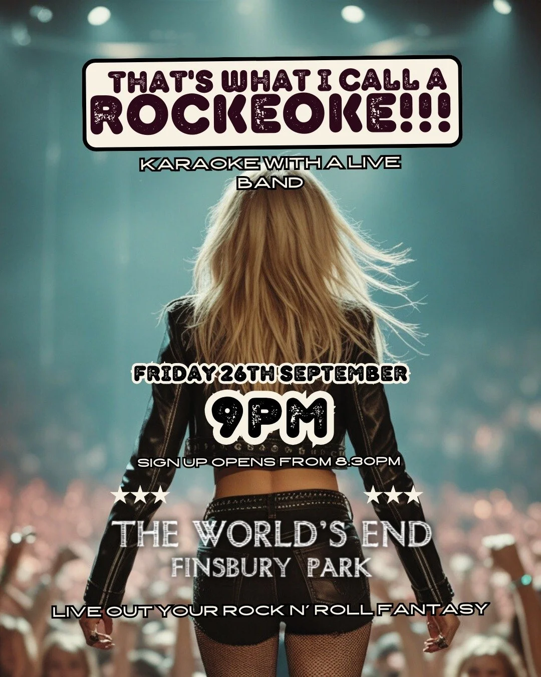 That's What i Call A Rockeoke' is returning to @worldsendfinsburypark

📍Friday 26th September
📍8.30pm Sign-Up Opens
📍9pm -11.30pm Rockeoke

*Be there early to avoid disappointment.

With over 125 songs to choose from, We've got Hits from the 60s -