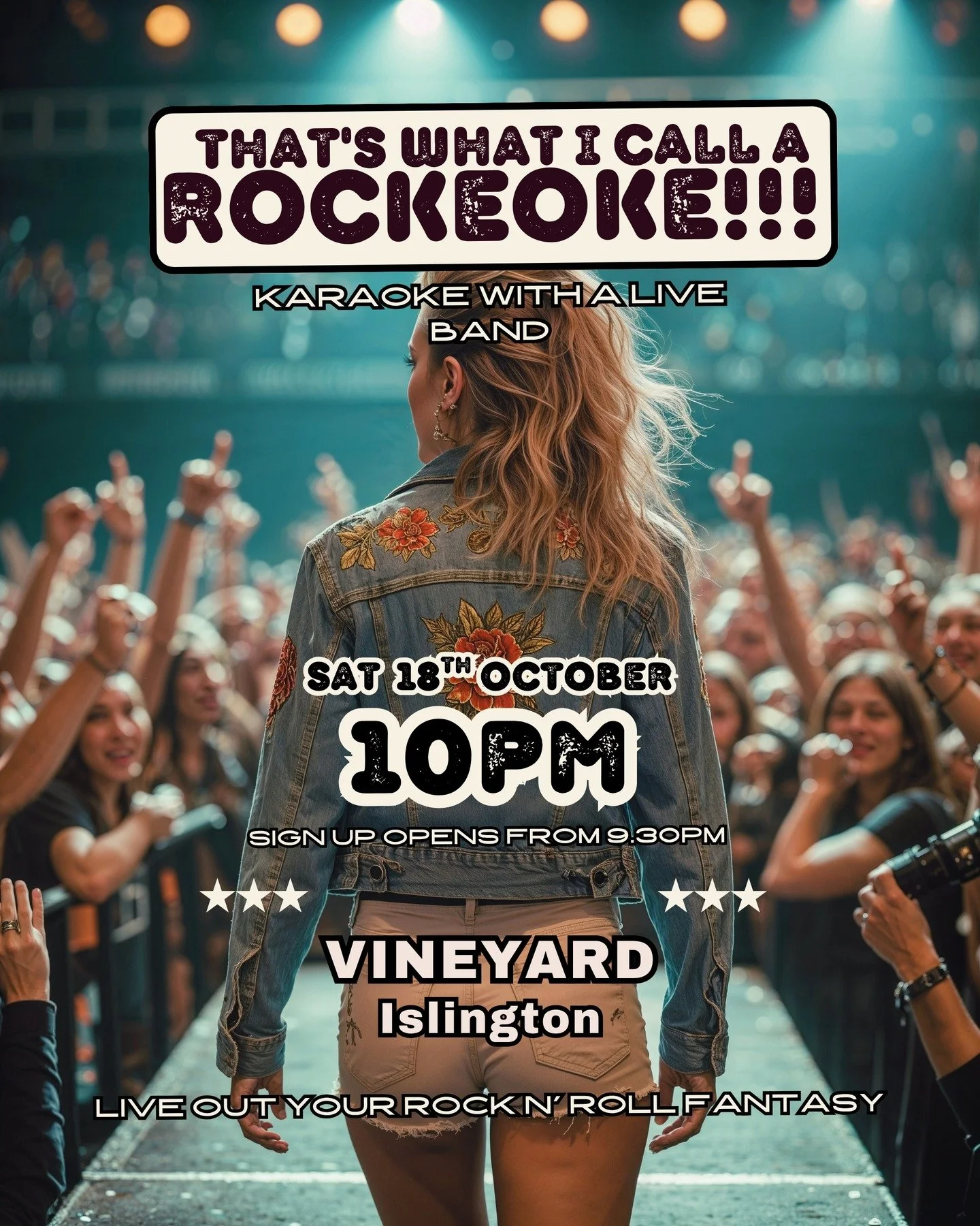 'That's What i Call A Rockeoke' is back in Islington Tomorrow night @vineyard_islington

📍Saturday 18th October
📍9.30pm Sign-Up Opens
📍10pm -12.30am Rockeoke

*Be there early to avoid disappointment.

With over 125 songs to choose from, We've got 