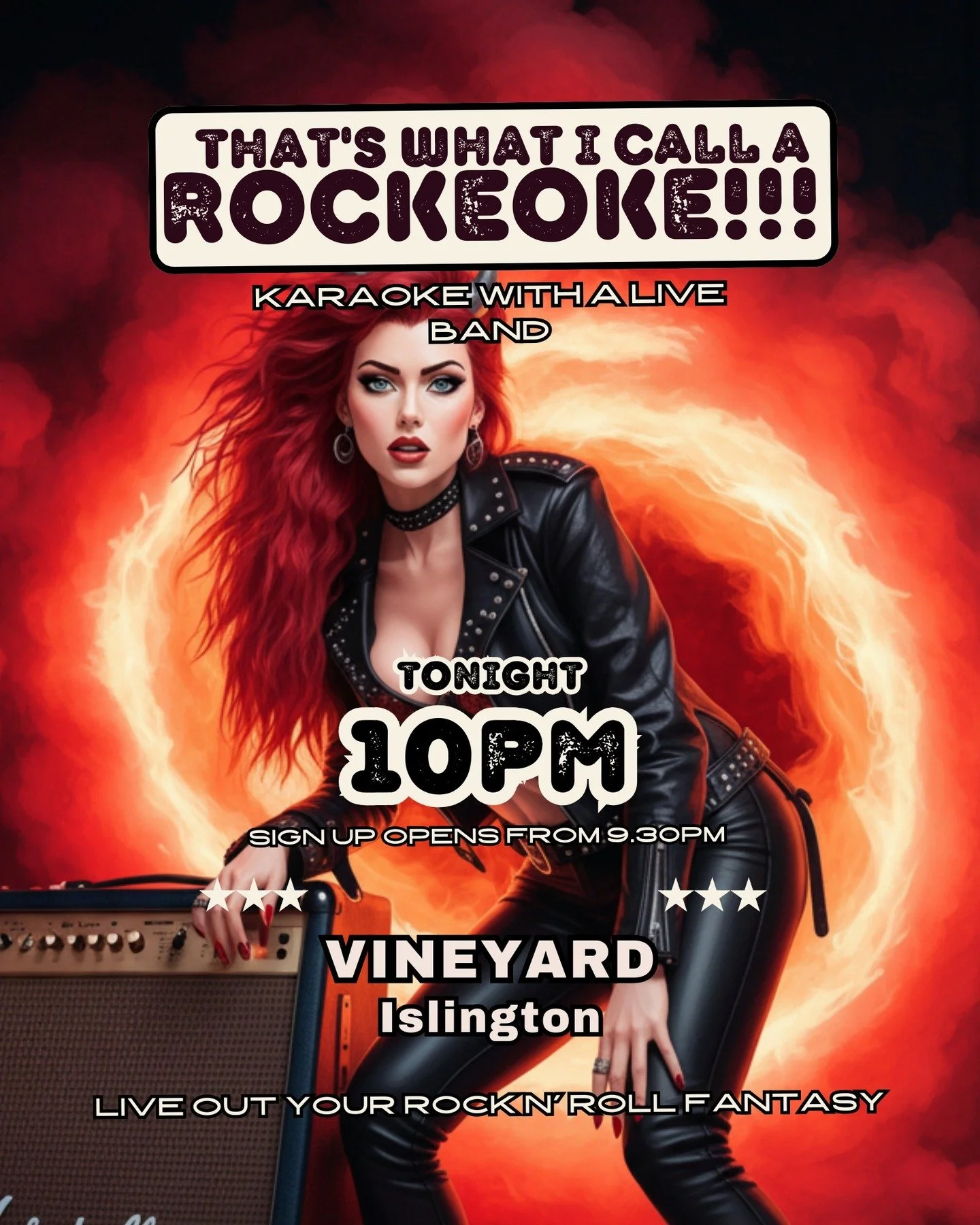 'That's What i Call A Rockeoke' is back in Islington Tonight @vineyard_islington

📍Tonight
📍9.30pm Sign-Up Opens
📍10pm -12.30am Rockeoke

*Be there early to avoid disappointment.

With over 125 songs to choose from, We've got Hits from the 60s -20