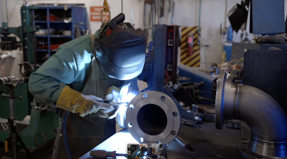 DMM Productions crew filming at USEMCO's manufacturing facility