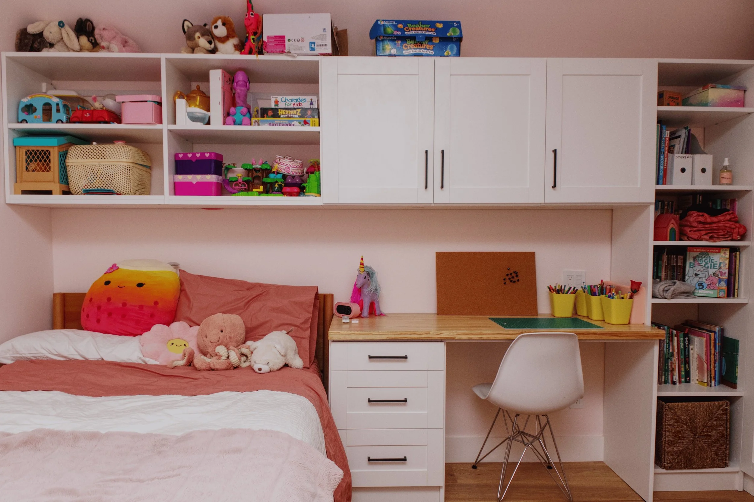 custom desk and shelving in Vancouver