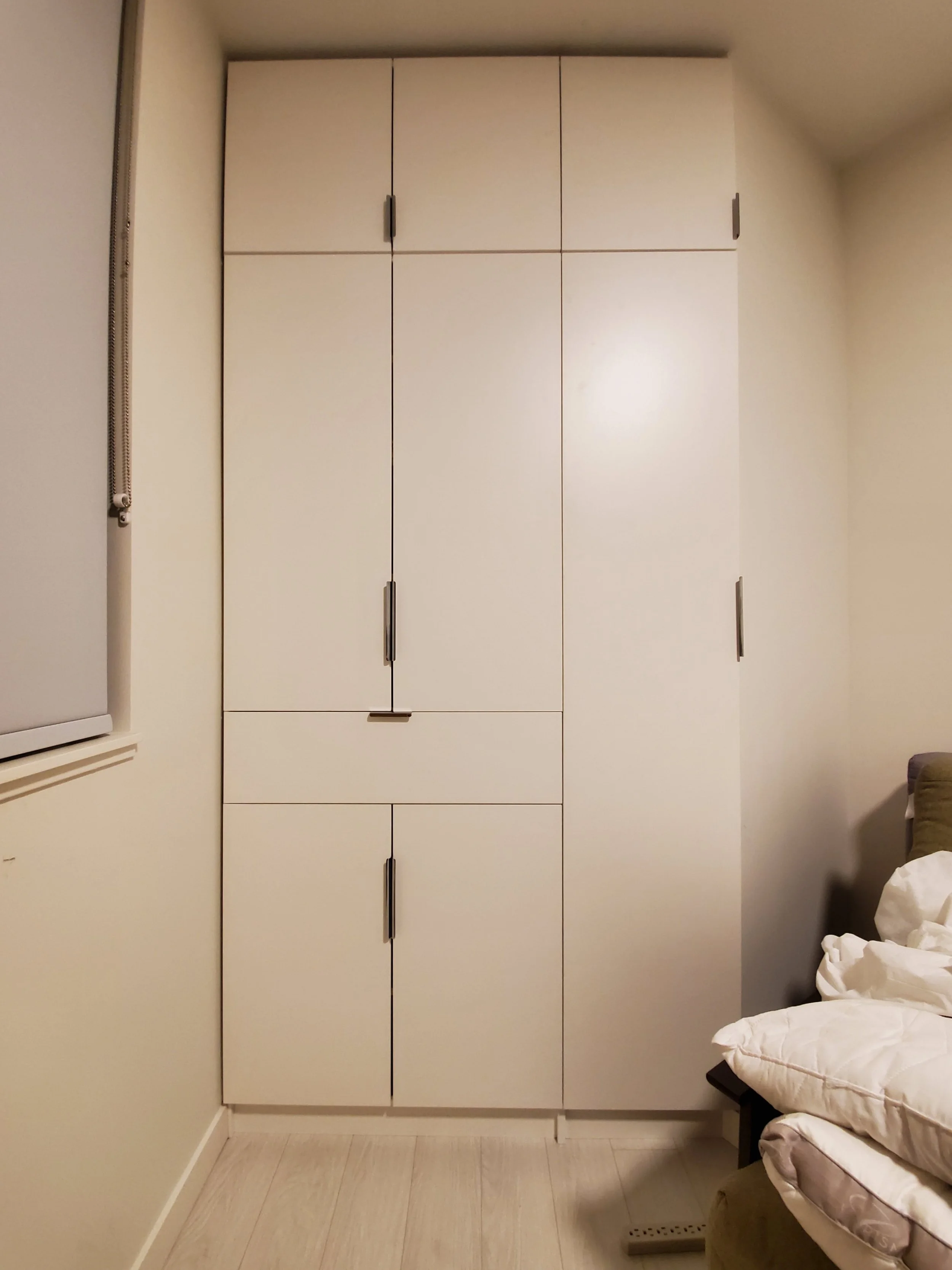 Custom storage cabinet in white