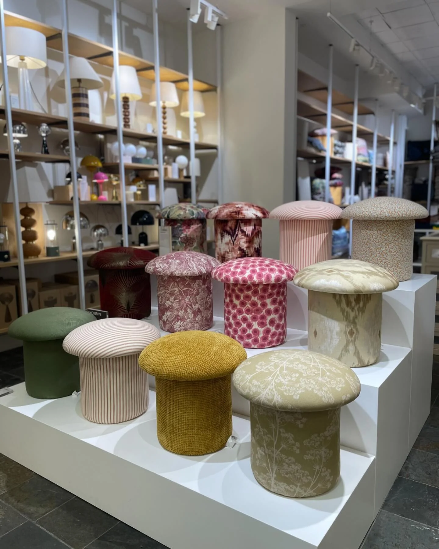 Furniture sourcing for a new project in Richmond. All the love fur these mushroom stools ❤️🍄😍 #interiordesign #furnituresourcing #stools #mushroomstool