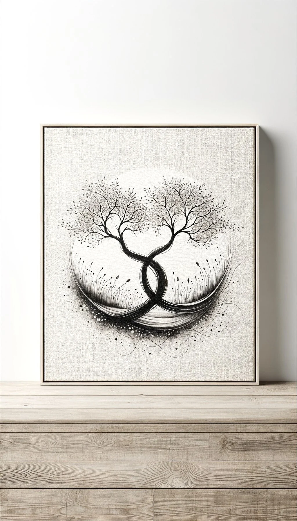 [ Embracing Roots ]
In a world where acceptance is a treasured gift, the artist envisions a serene landscape that embodies the nurturing spirit of familial bonds and the freedom to be oneself. This artwork captures the coexistence of two delicate tre