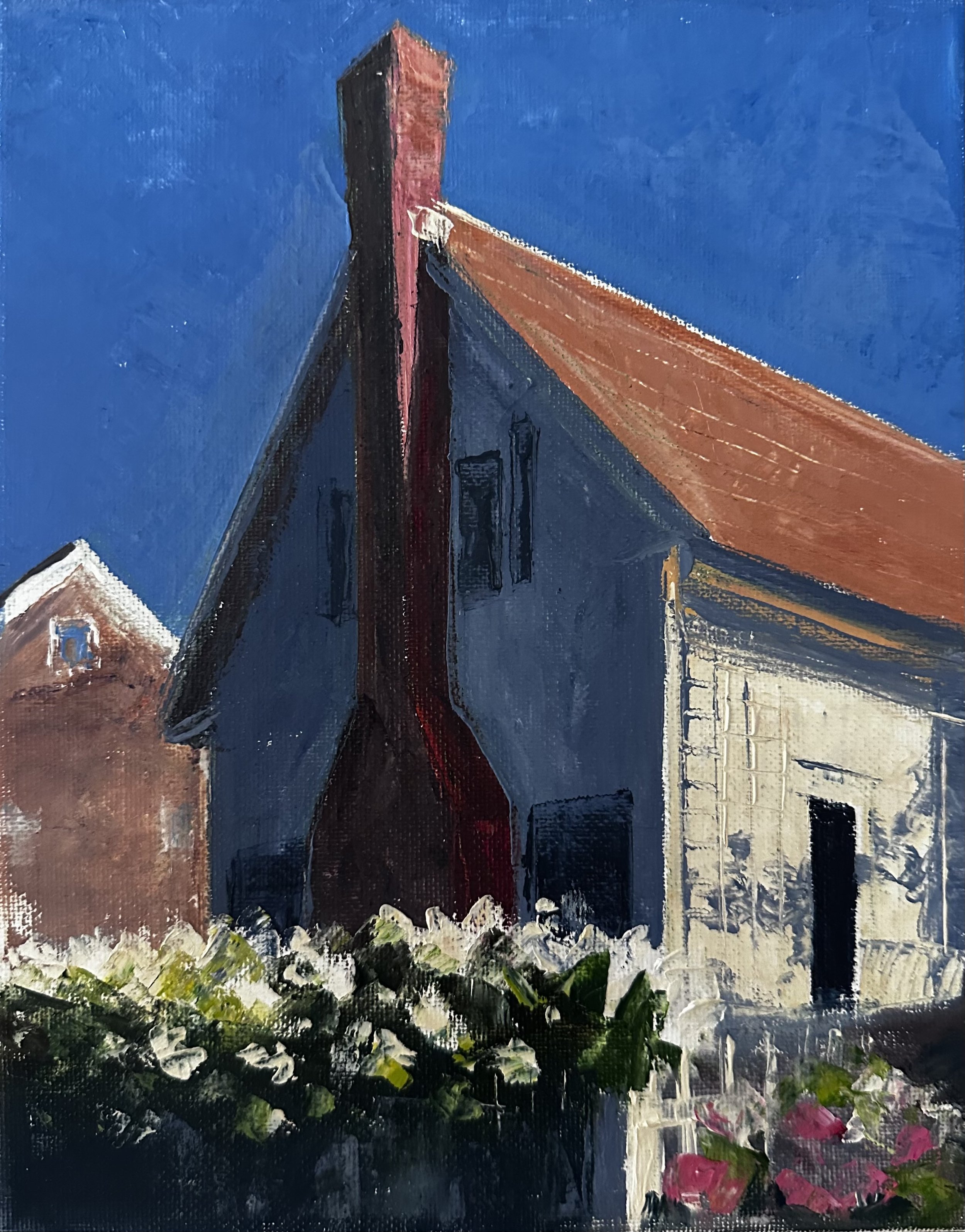 571 East End, 10 x 8 Oil on canvas, palette knife