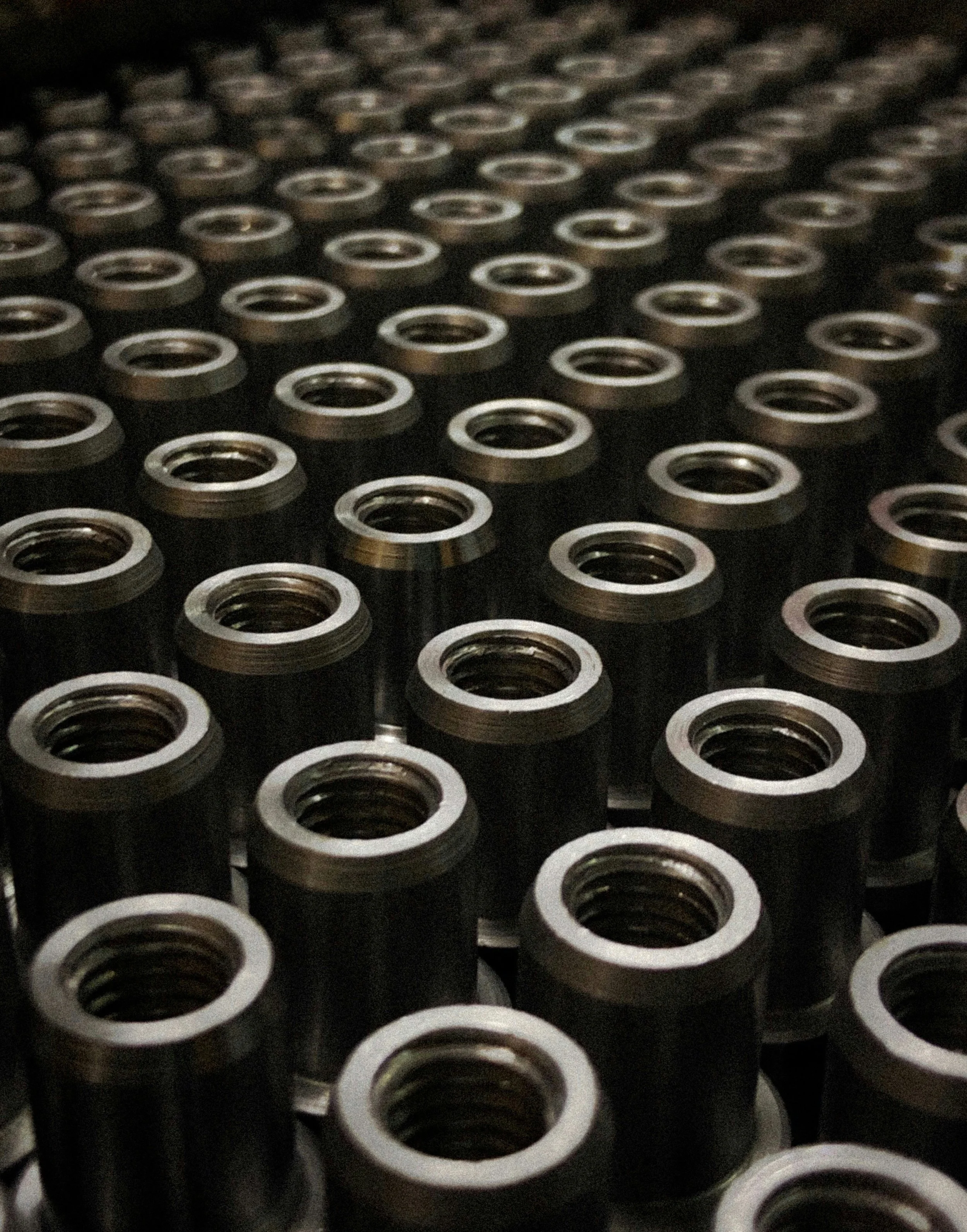 Machined stainless steel flanges ready for passivation
