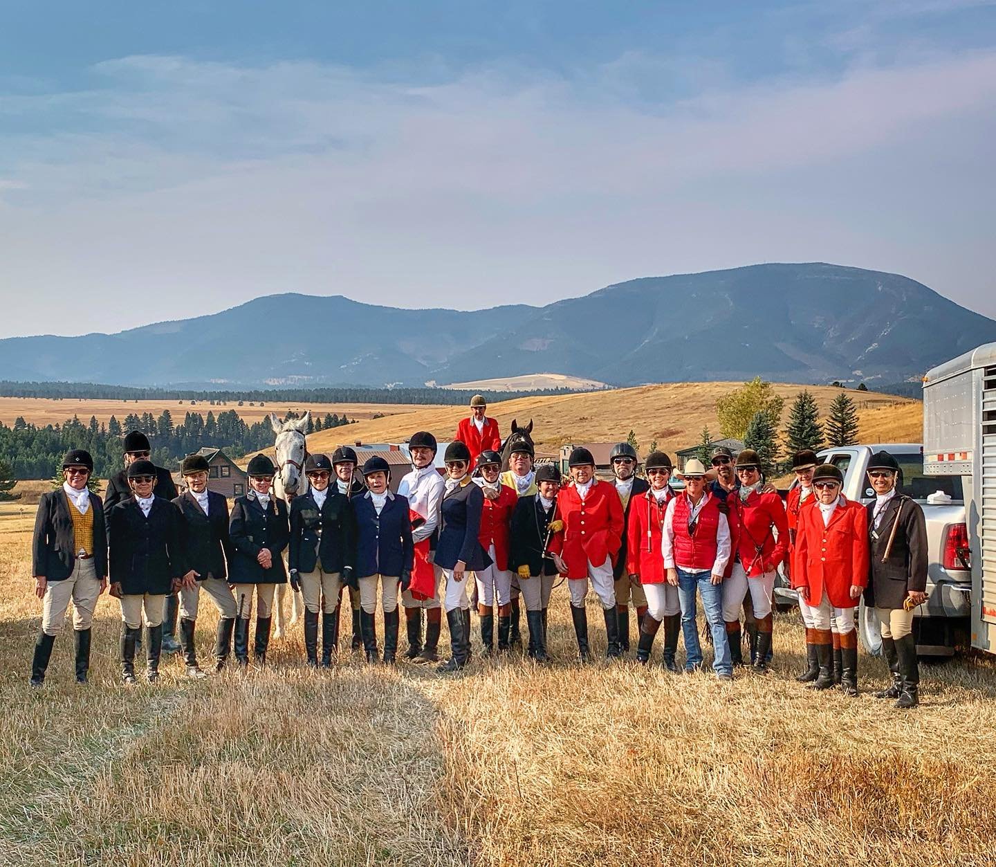 image of fox hunters under mountain amy kerxton photo
