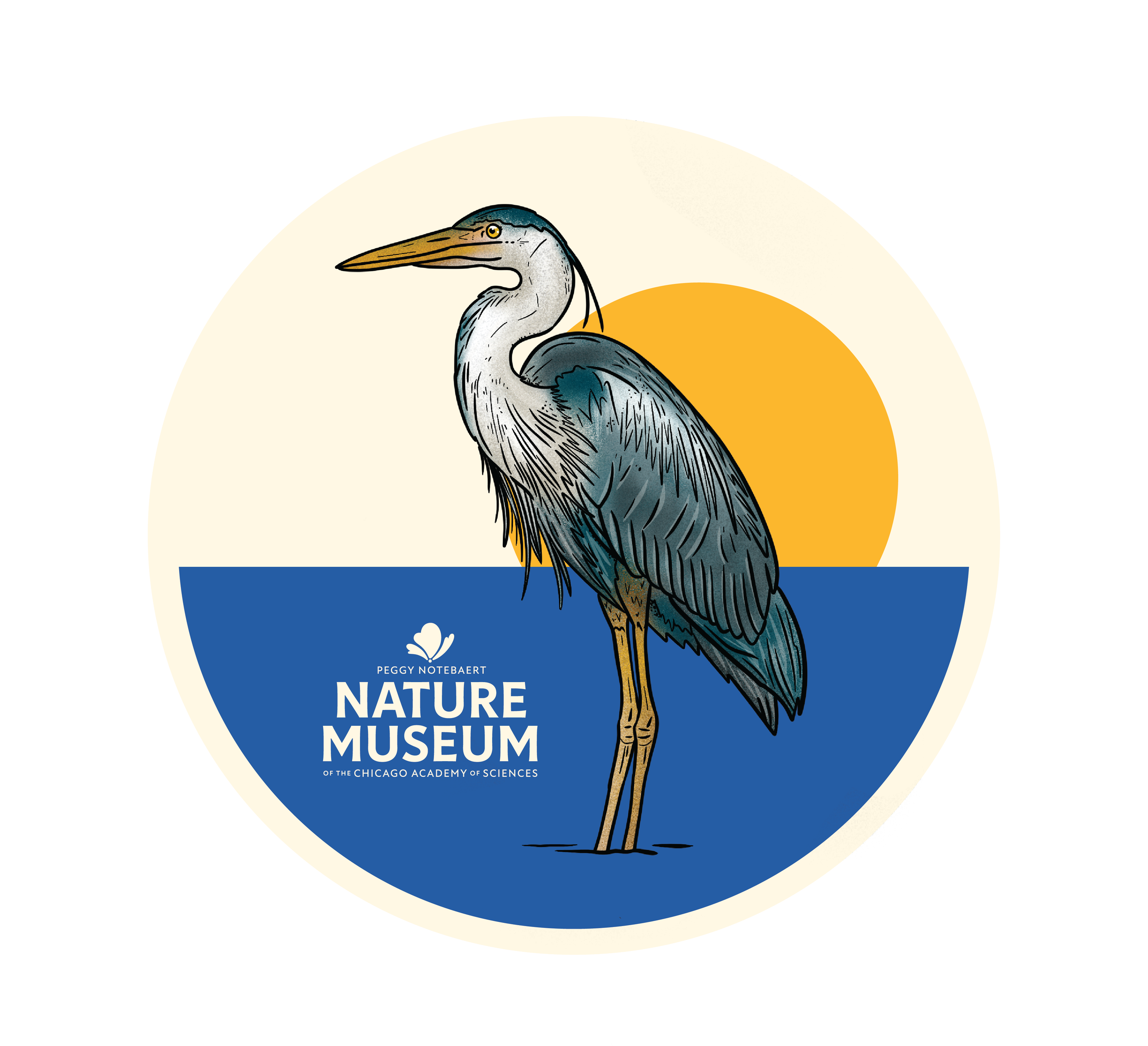 Heron Round Sticker.png