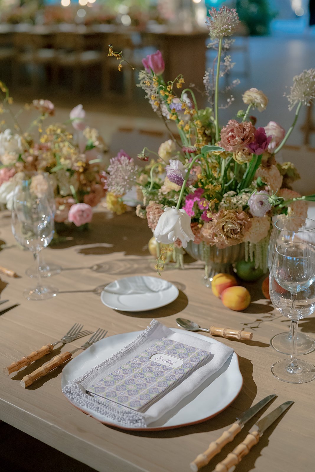 menu folio and letterpress insert