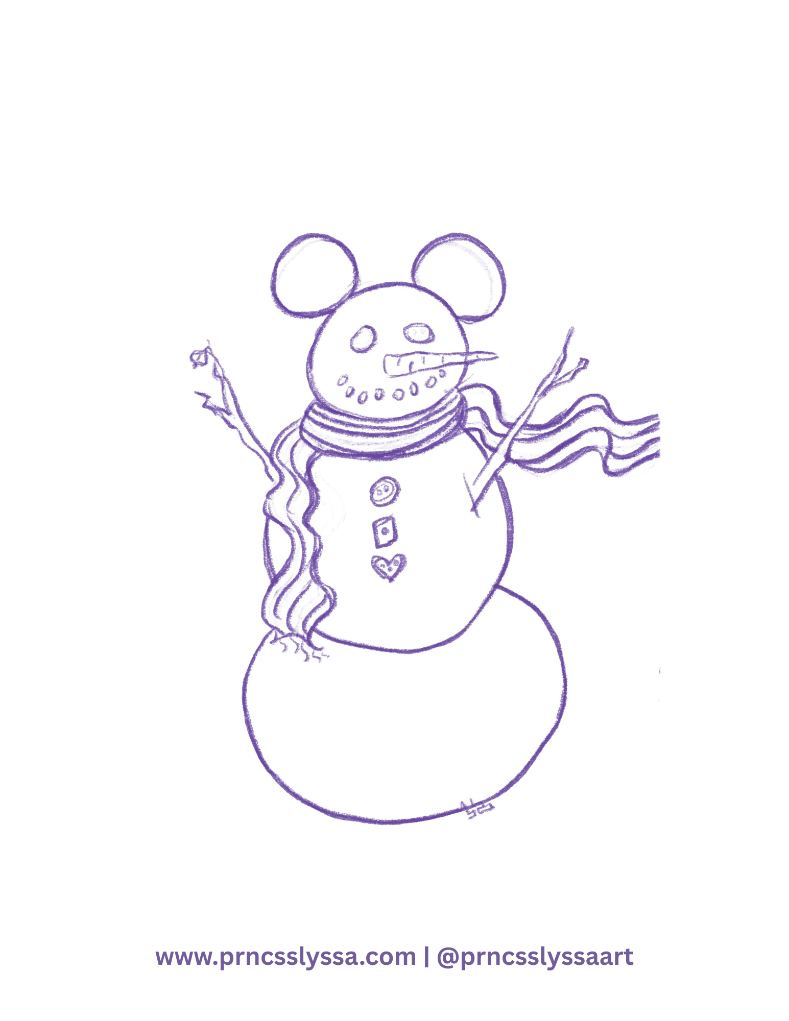 AfroSnow Coloring Sheet