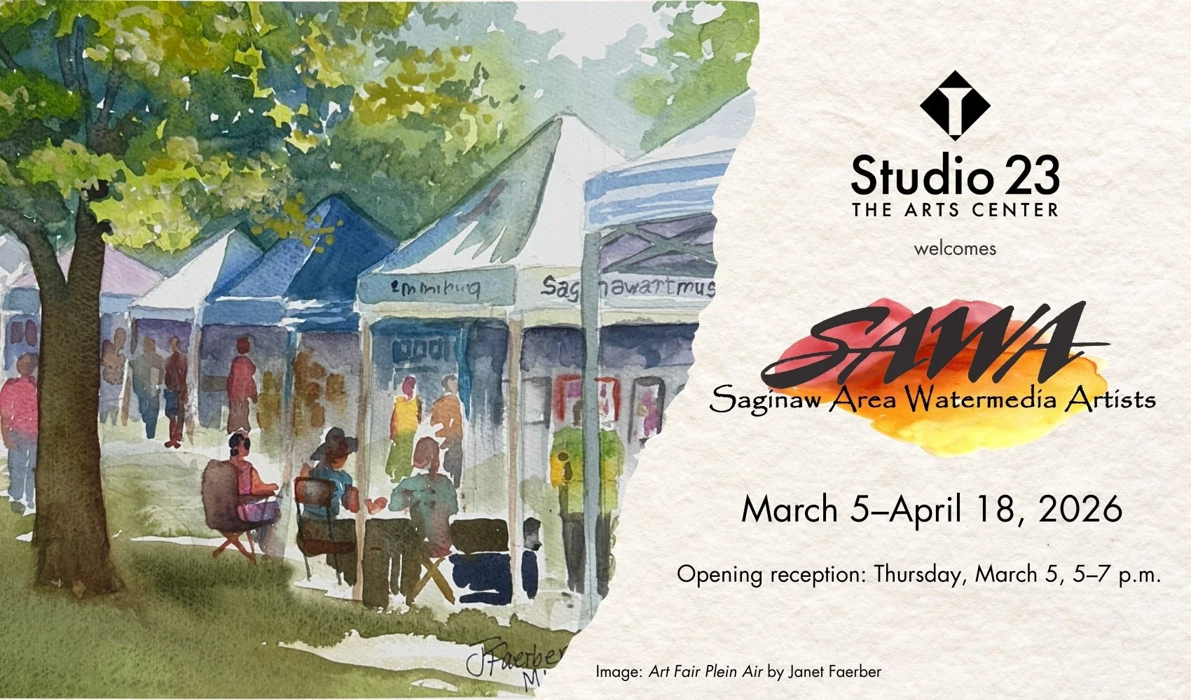 Saginaw Area Watermedia Artists Exhibition Opening Reception