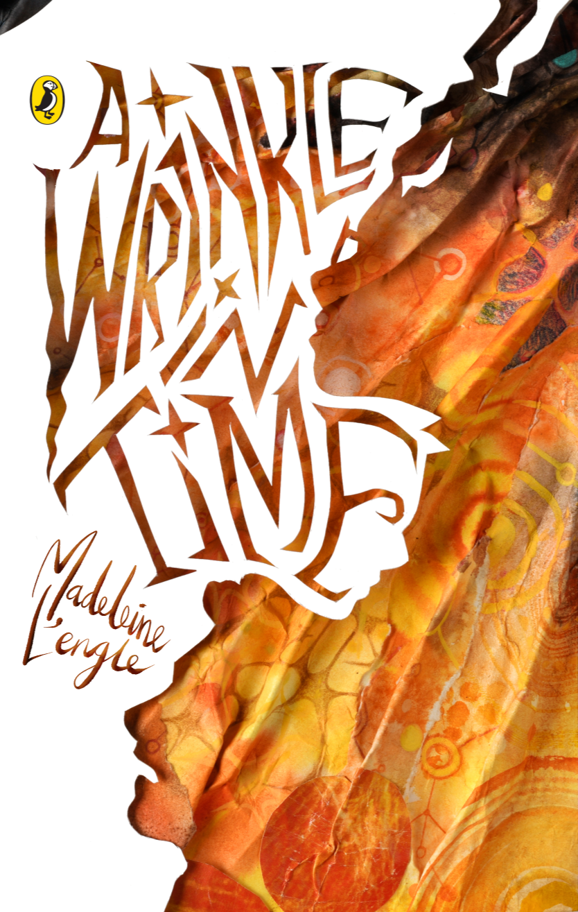 book cover, paper-cut collage, a wrinkle in time by madeleine l'engle, penguin cover design award entry