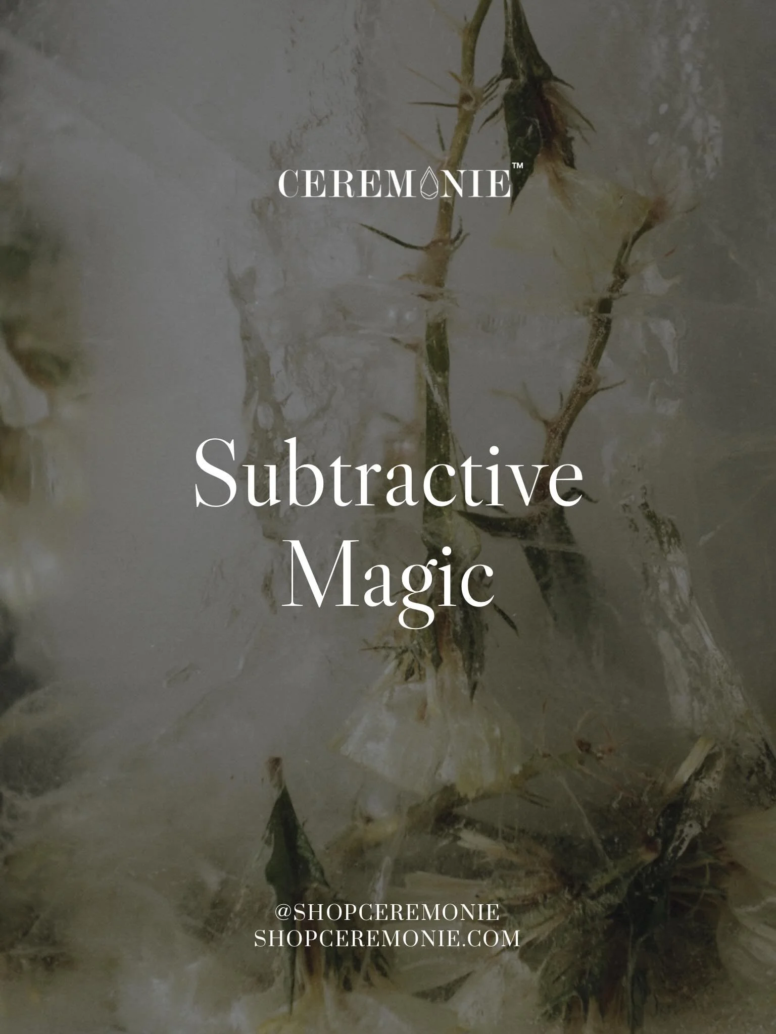 Subtractive magic works by reducing. It is an act of care and responsibility. 

💀💀💀