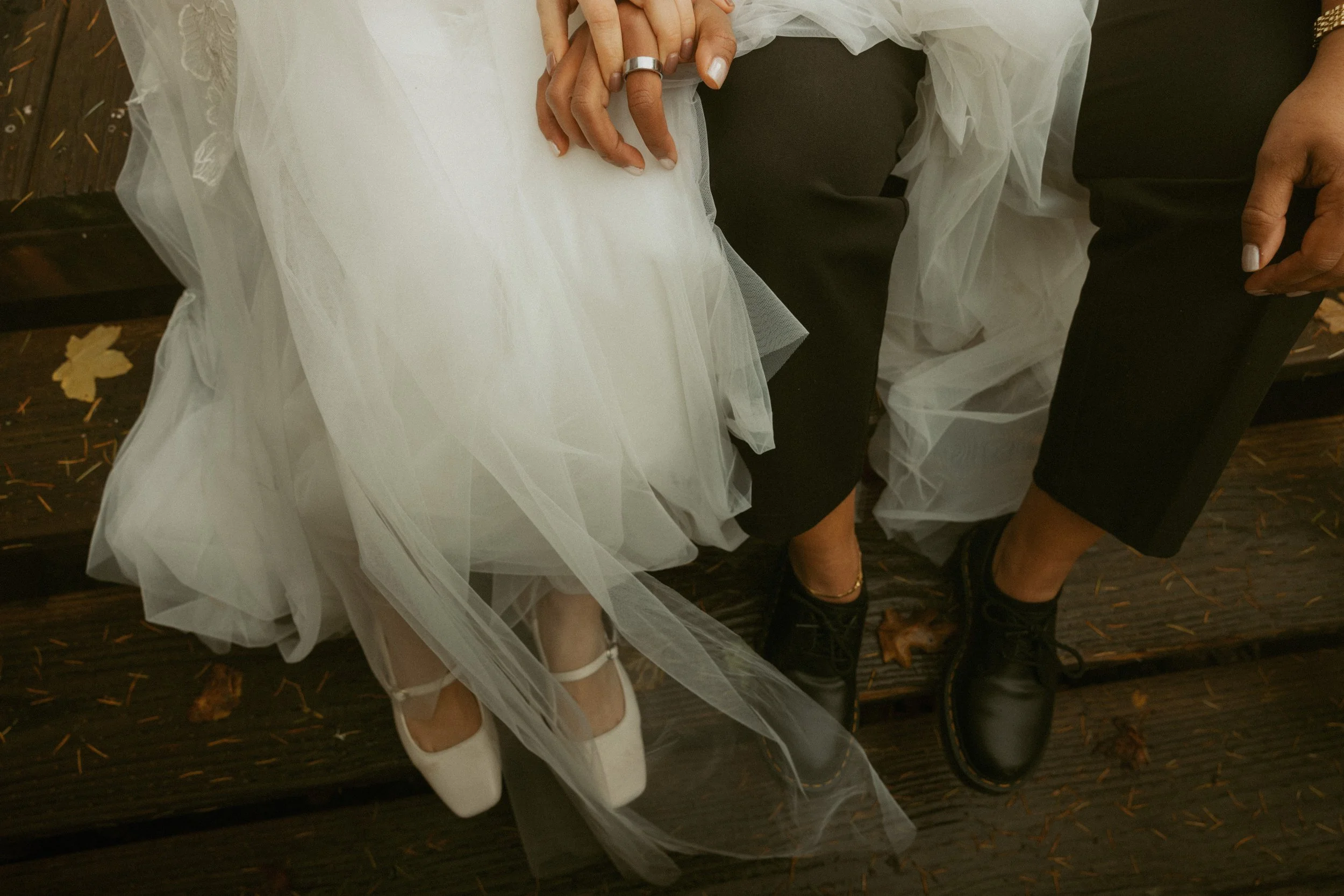 Intercultural Couple Holding Hands During Their Wedding