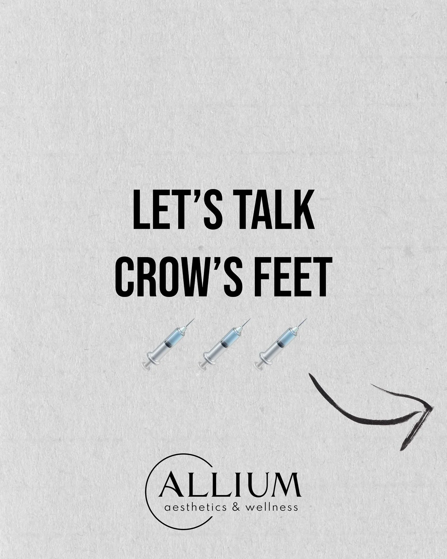 New client special: $179 for 20 units of Botox.

Crow&rsquo;s feet&mdash;those fine lines around the eyes&mdash;are one of the most common areas we treat with neurotoxin. With just a few quick injections, we can smooth eye wrinkles, ease lines from s