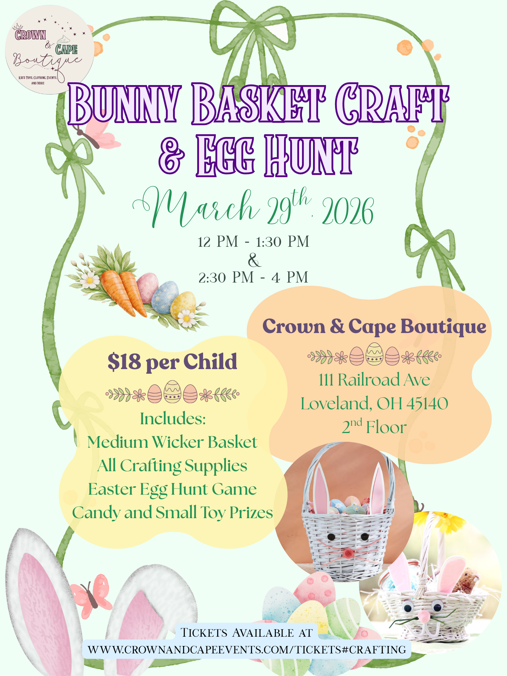 Bunny Basket Craft & Egg Hunt - March 29th, 2026