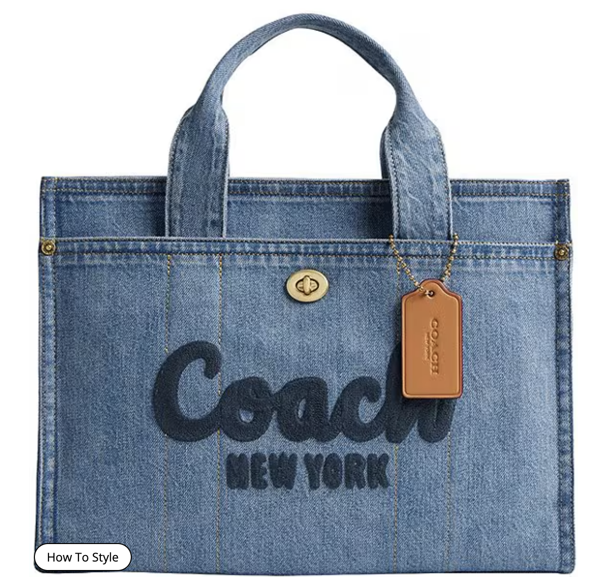 Denim Coach Tote