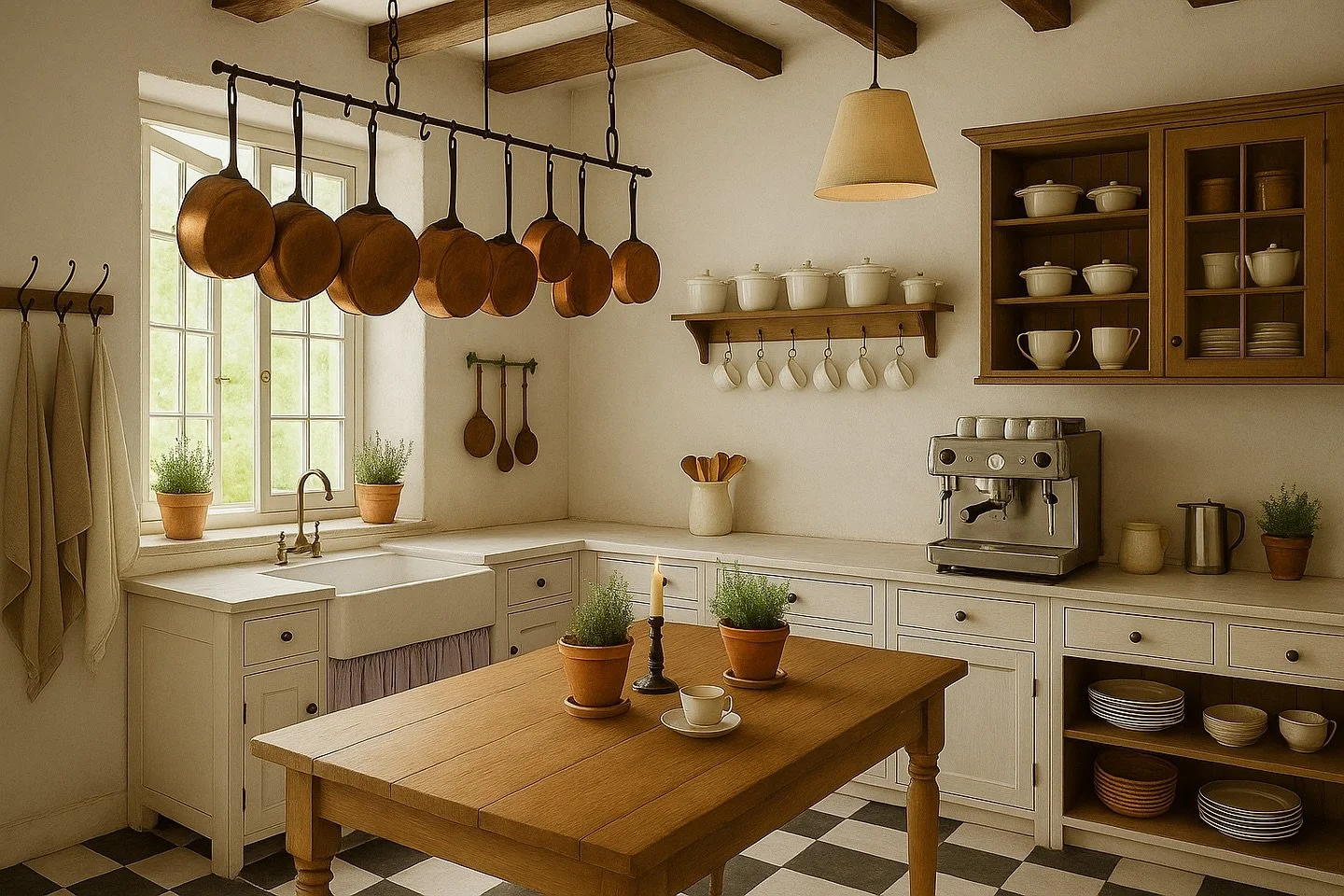 The kitchen at Maison Lavande according to ChatGPT. Thoughts? #chatgpt #provence #epicurean #bookish #kitchendesigns #francophile
