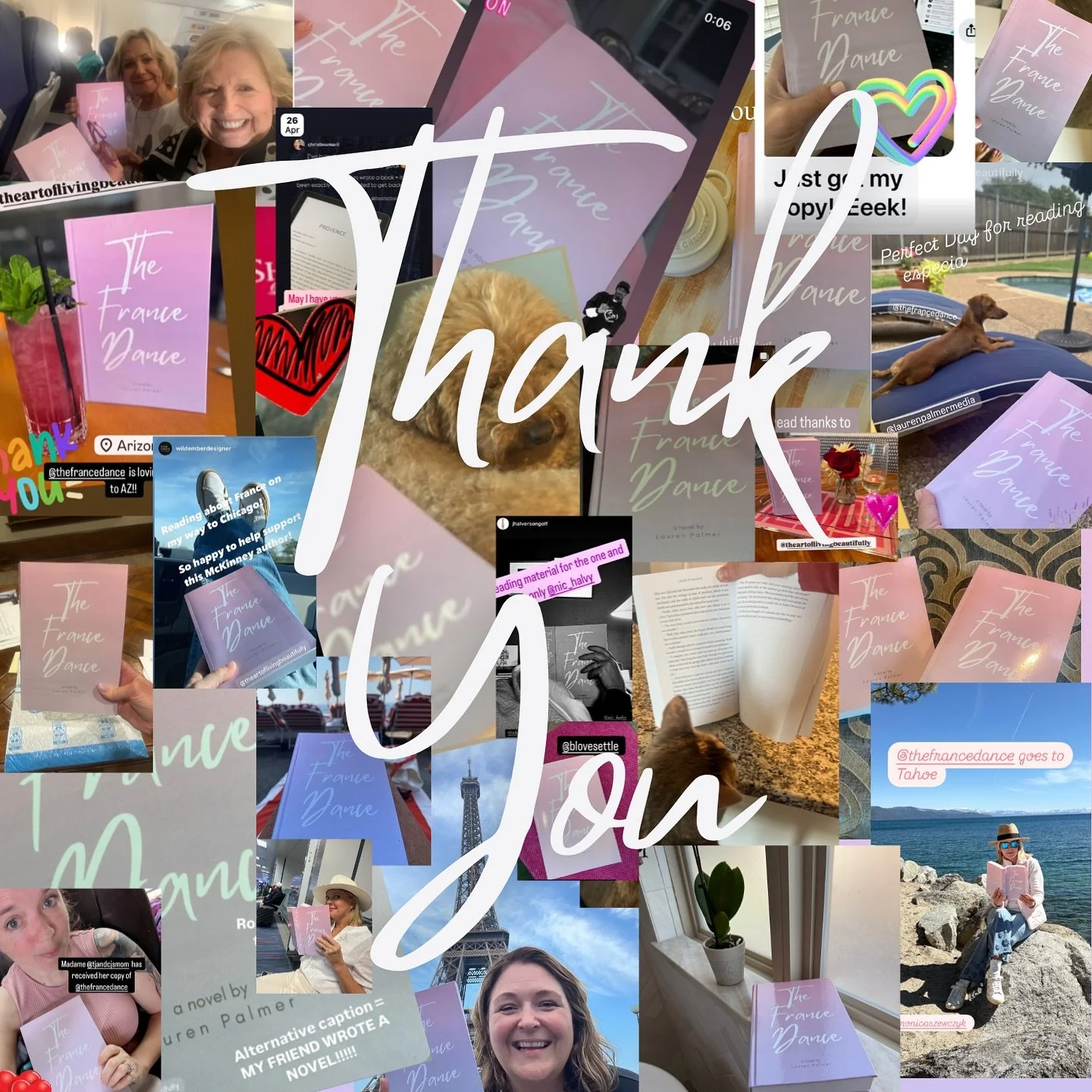 I wanted to hop on and say a huge thank you to everyone who has purchased a copy or copies of my novel The France Dance. It was on November 1 of 2023 that I announced here on Instagram that I was writing a novel and after something so public, there i