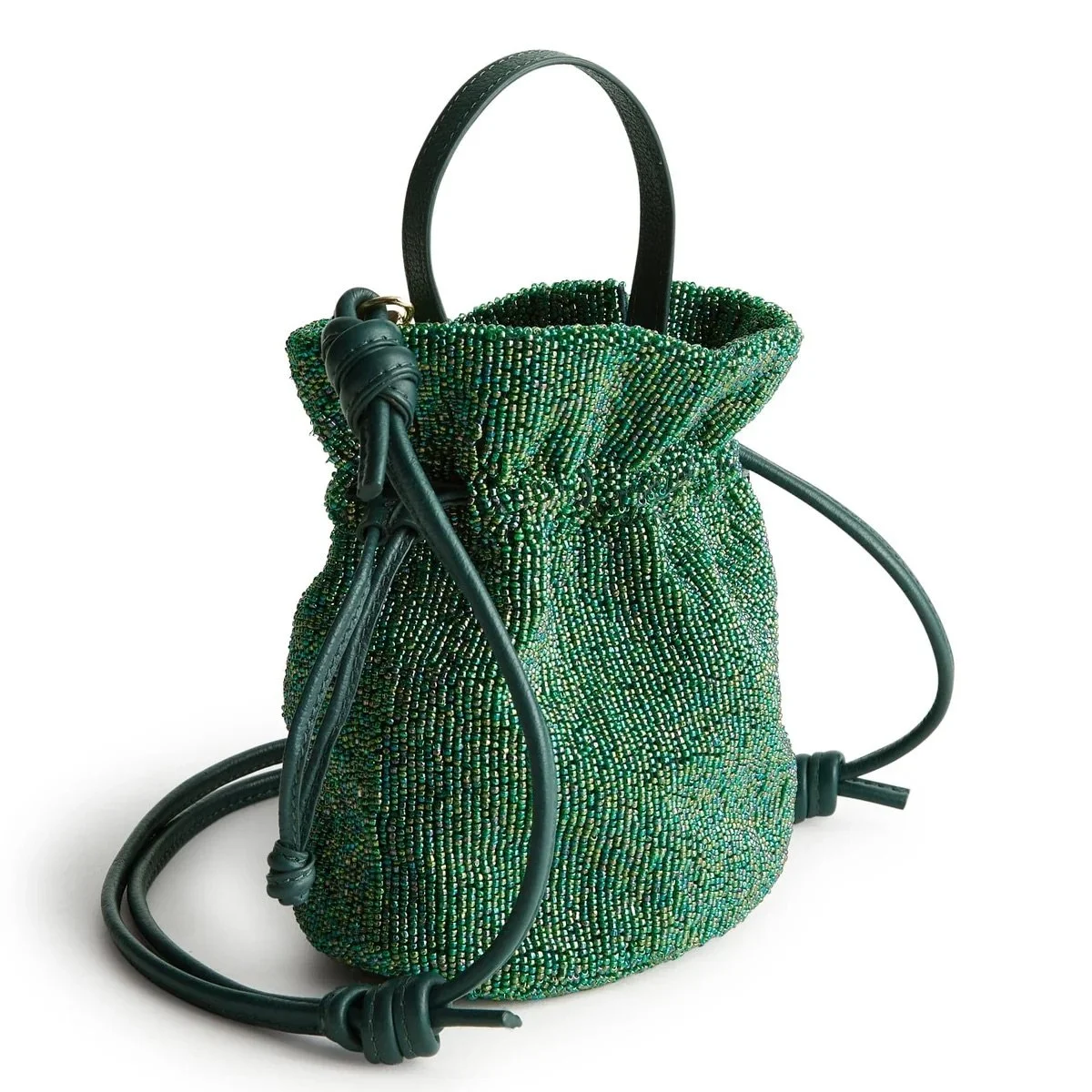 Vera Bradley Emerald Beaded Bucket Bag