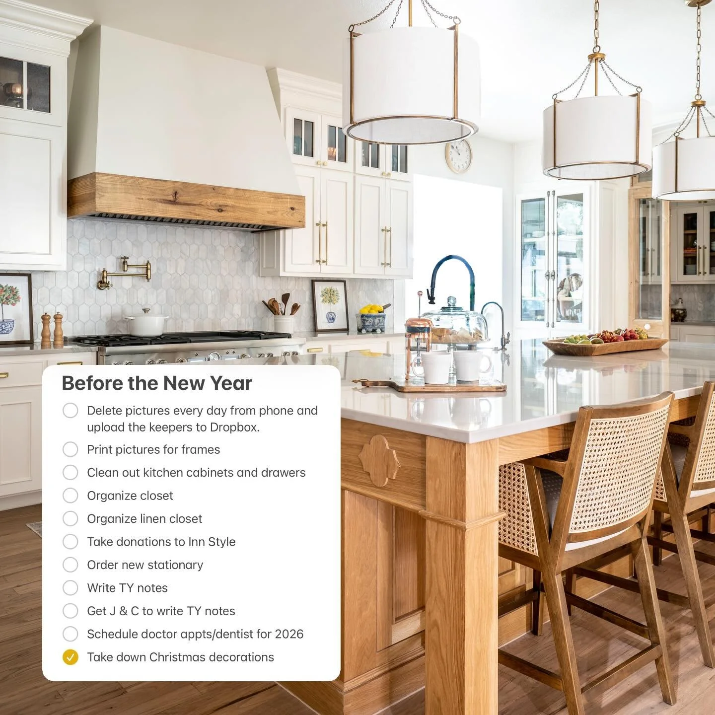 When I start a new year, I really don&rsquo;t want to have a huge list hanging over me. I like to have some basic chores already done so my slate feels clean and there is already space made in my brain to embrace new opportunities. Anyone else? What&