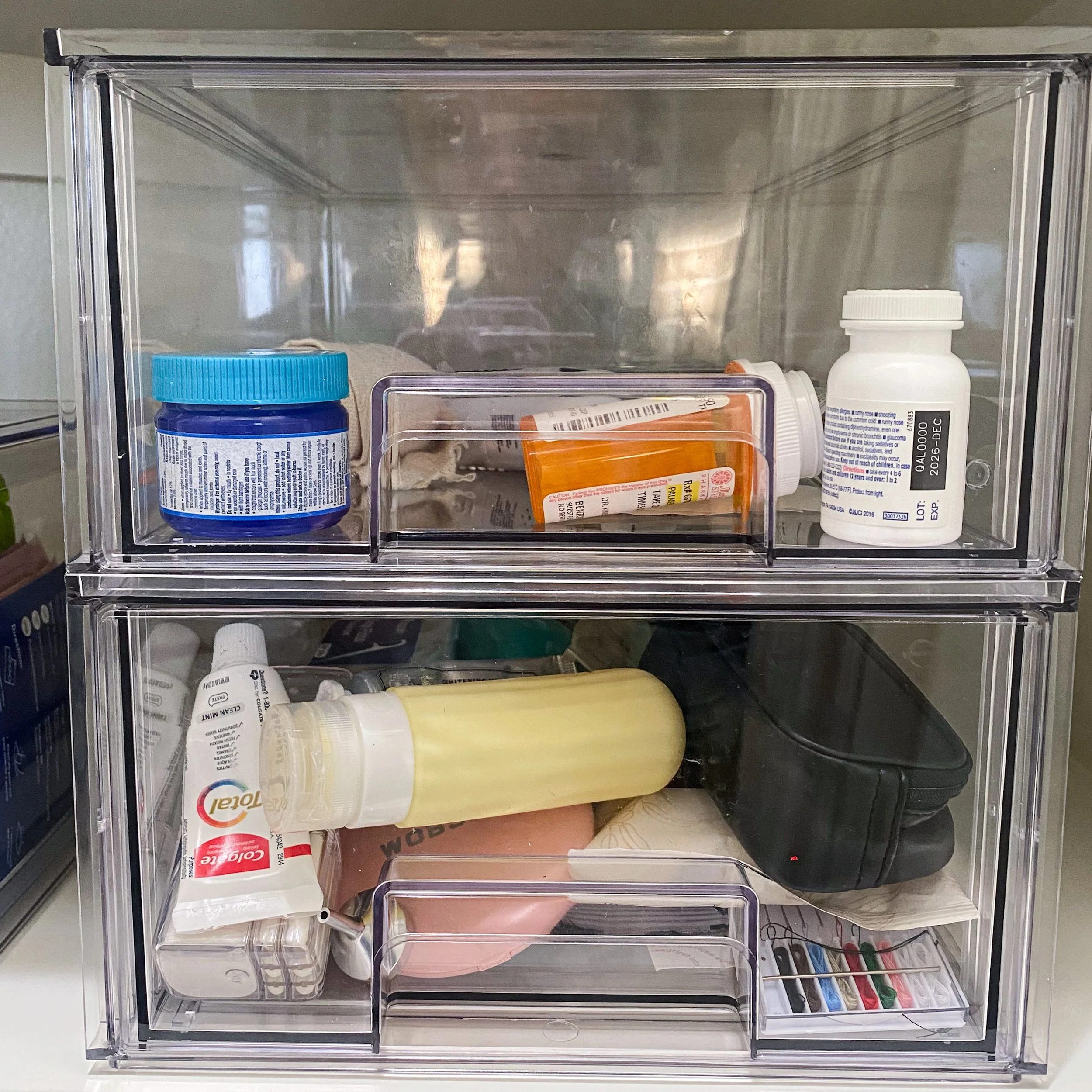 clear plastic drawers