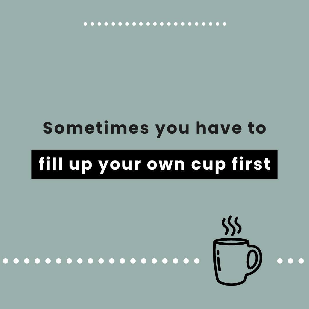 Sometimes you have to fill up your own cup first before you can be there for others. What&rsquo;s one thing you can do today to fill up your cup? ☕⁣
⁣
PLEASE SEE DISCLAIMER IN HIGHLIGHTS⁣
⁣
⁣
#anxious #anxiety #anxietyrelief #anxietyawareness #though