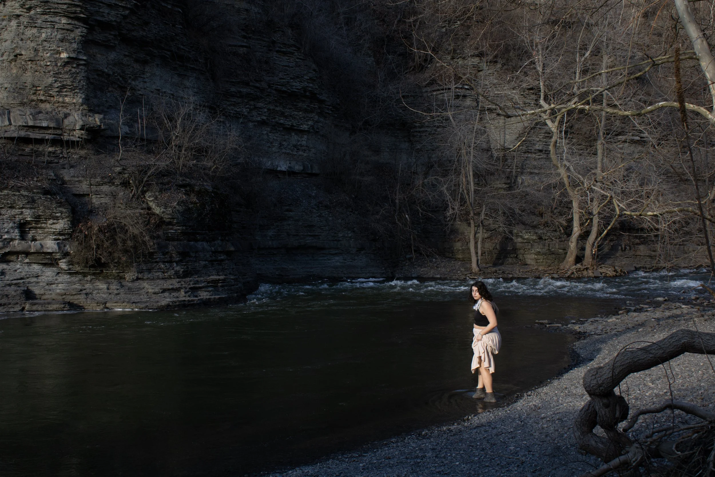Self-Portrait at Ithaca Falls, Digital Photograph. 2024