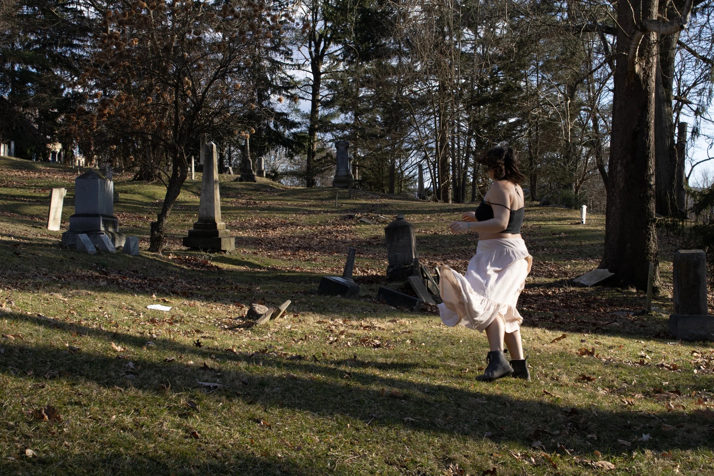 Self-Portrait in a Cemetery, Digital Photograph. 2024