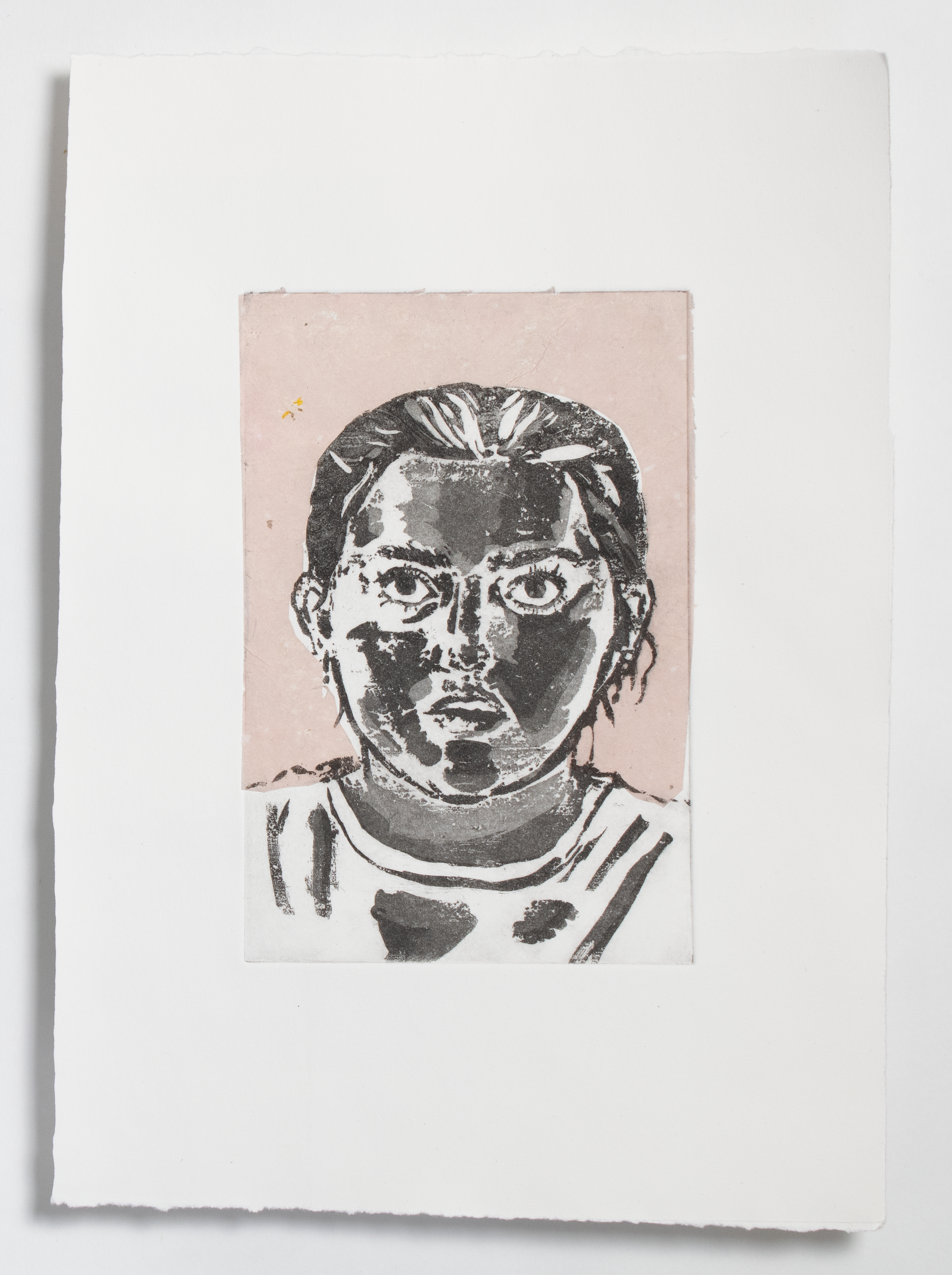 Self-Portrait, Etching with Chine Collé. 2026