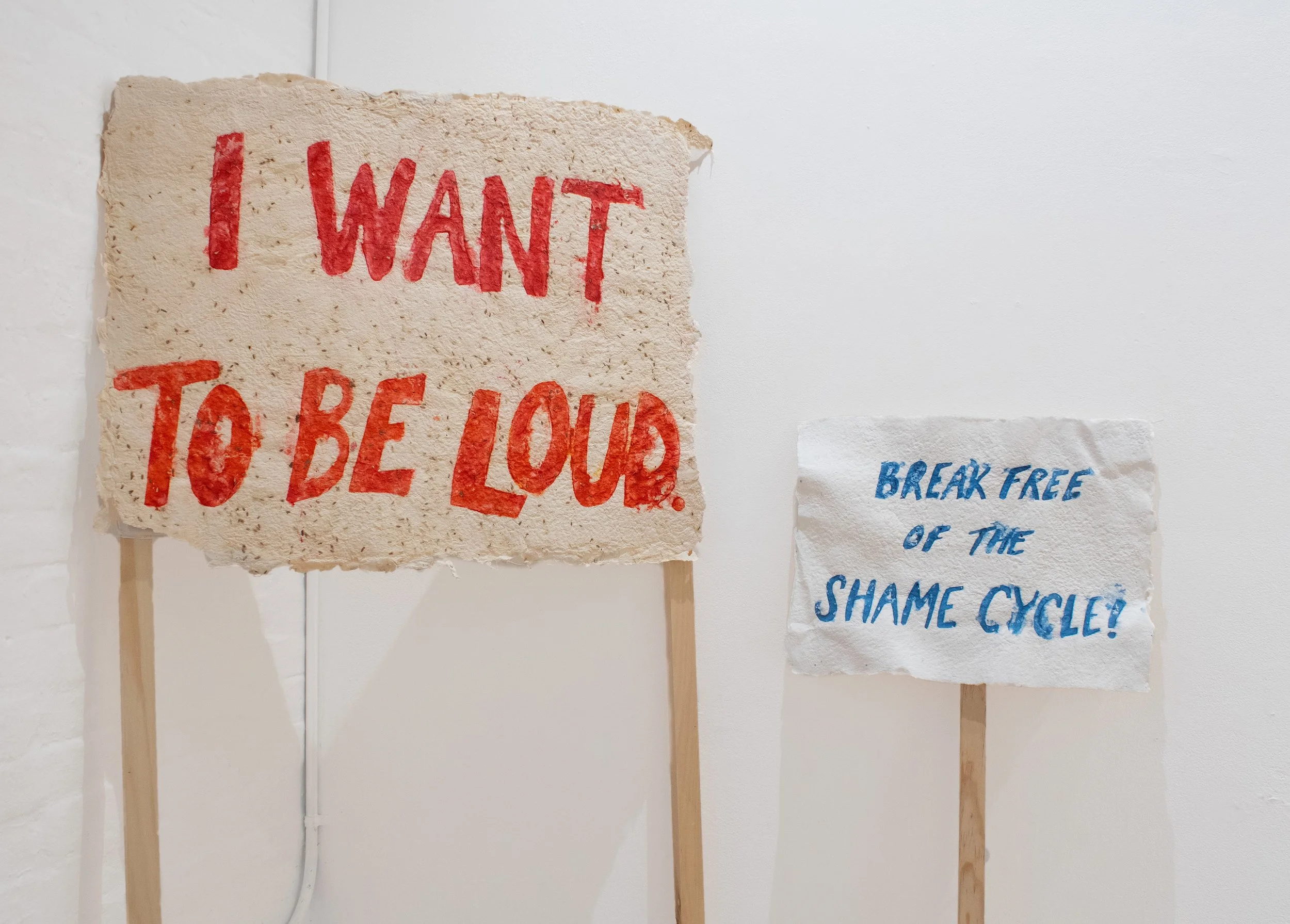 I Want to be Loud. & Break Free of the Shame Cycle!, Pulp Painting. 2025