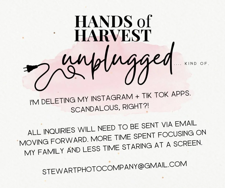 I've been wanting to do this for a while but this small business has made me hang on longer than I ever wanted. I'm hopeful it won't effect bookings *too much* but at this point family is more important than any job I've ever had. You can still find 